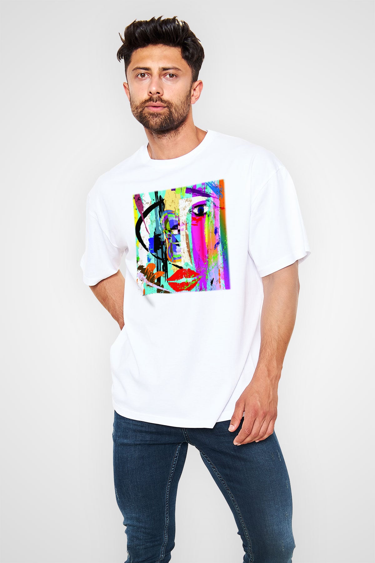 Hayat Beyaz Unisex Oversize Tişört T-Shirt