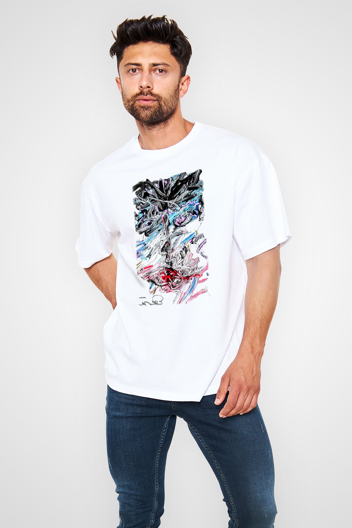 Hayat Beyaz Unisex Oversize Tişört T-Shirt