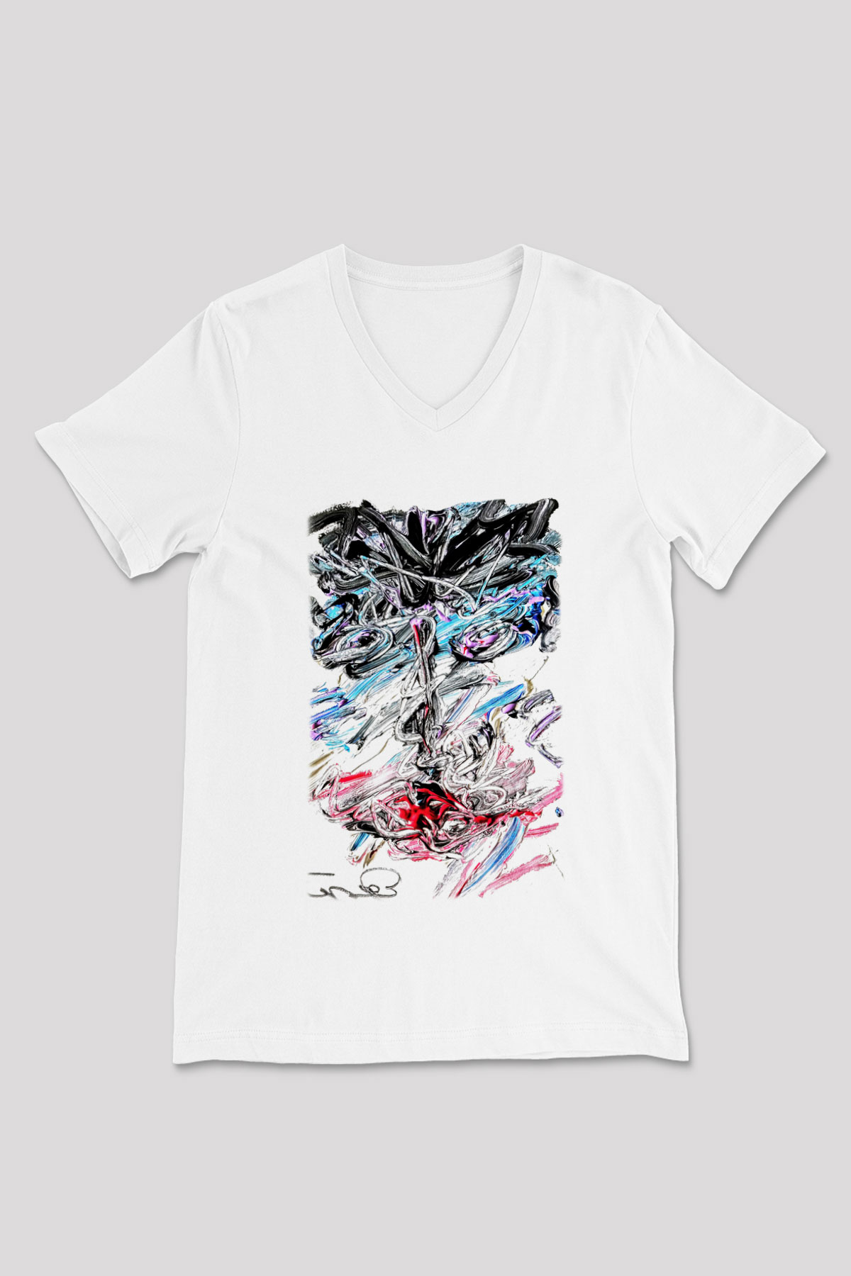 Hayat Beyaz Unisex V Yaka Tişört T-Shirt
