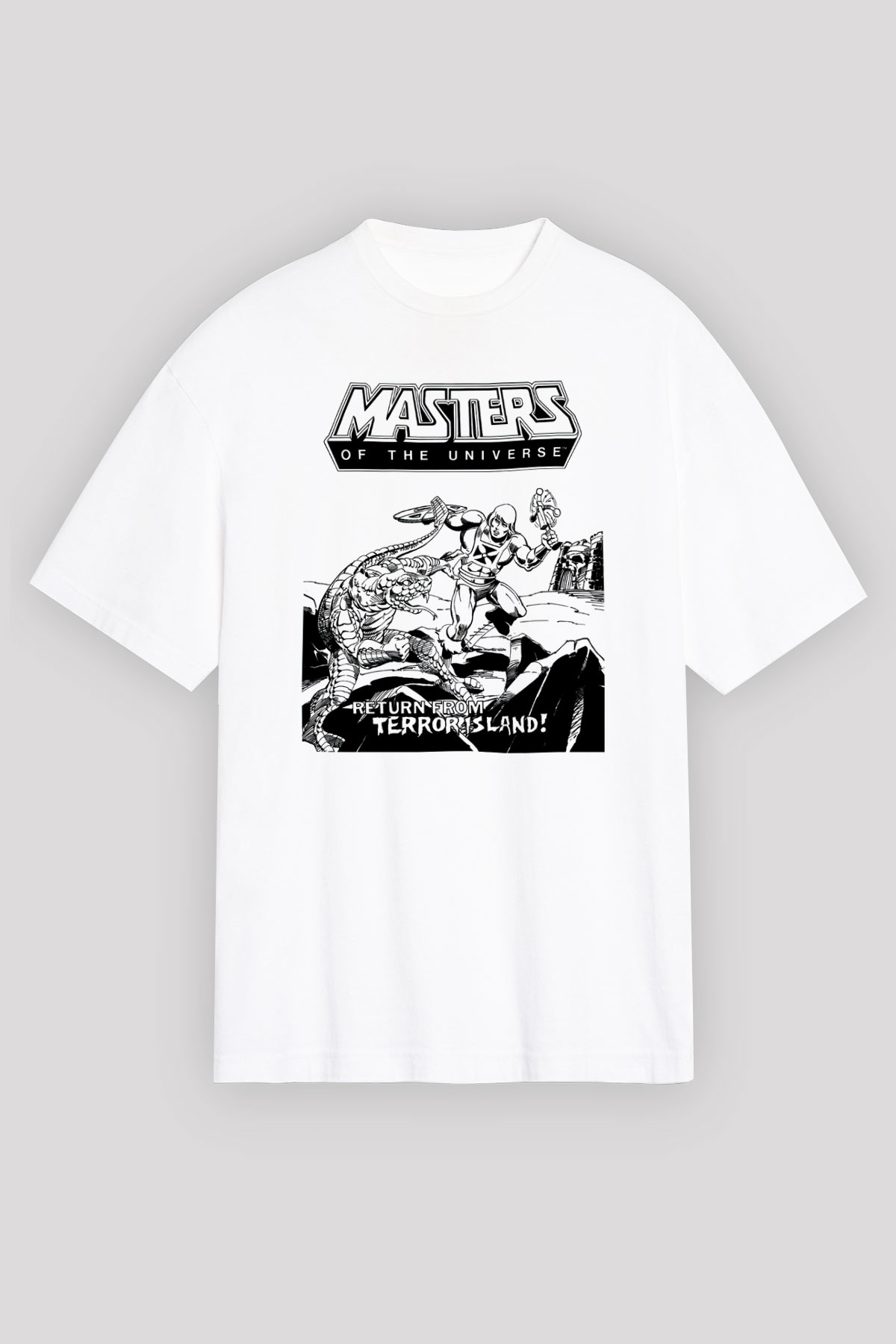 He-Man and the Masters of Universe Beyaz Unisex Oversize Tişört