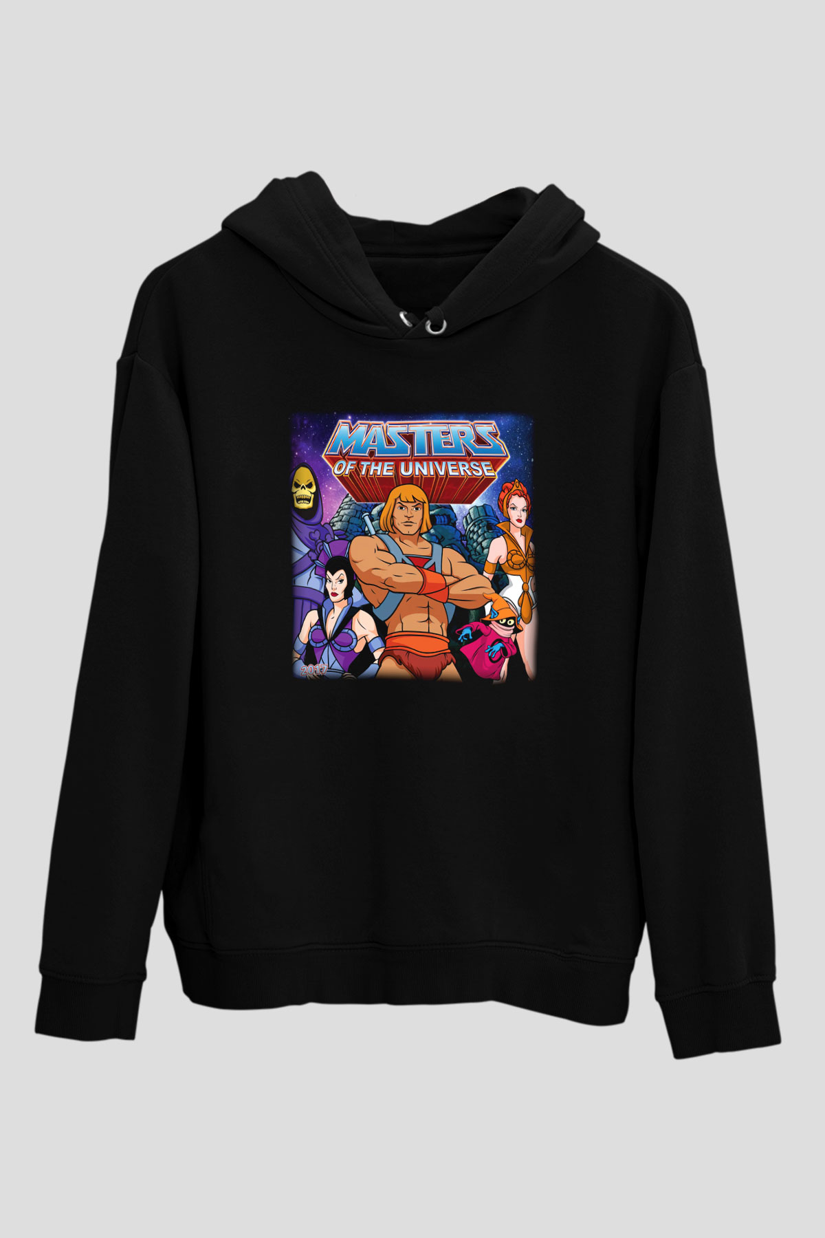 He-Man and the Masters of Universe Siyah Unisex Kapüşonlu Sweatshirt