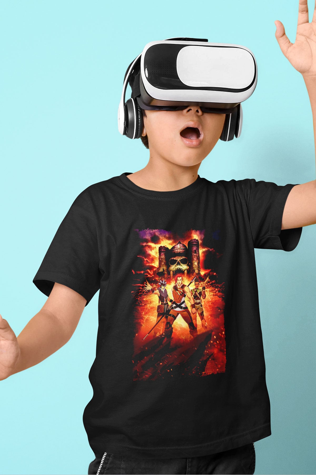 He-Man and the Masters of Universe Siyah Unisex  Çocuk Tişört