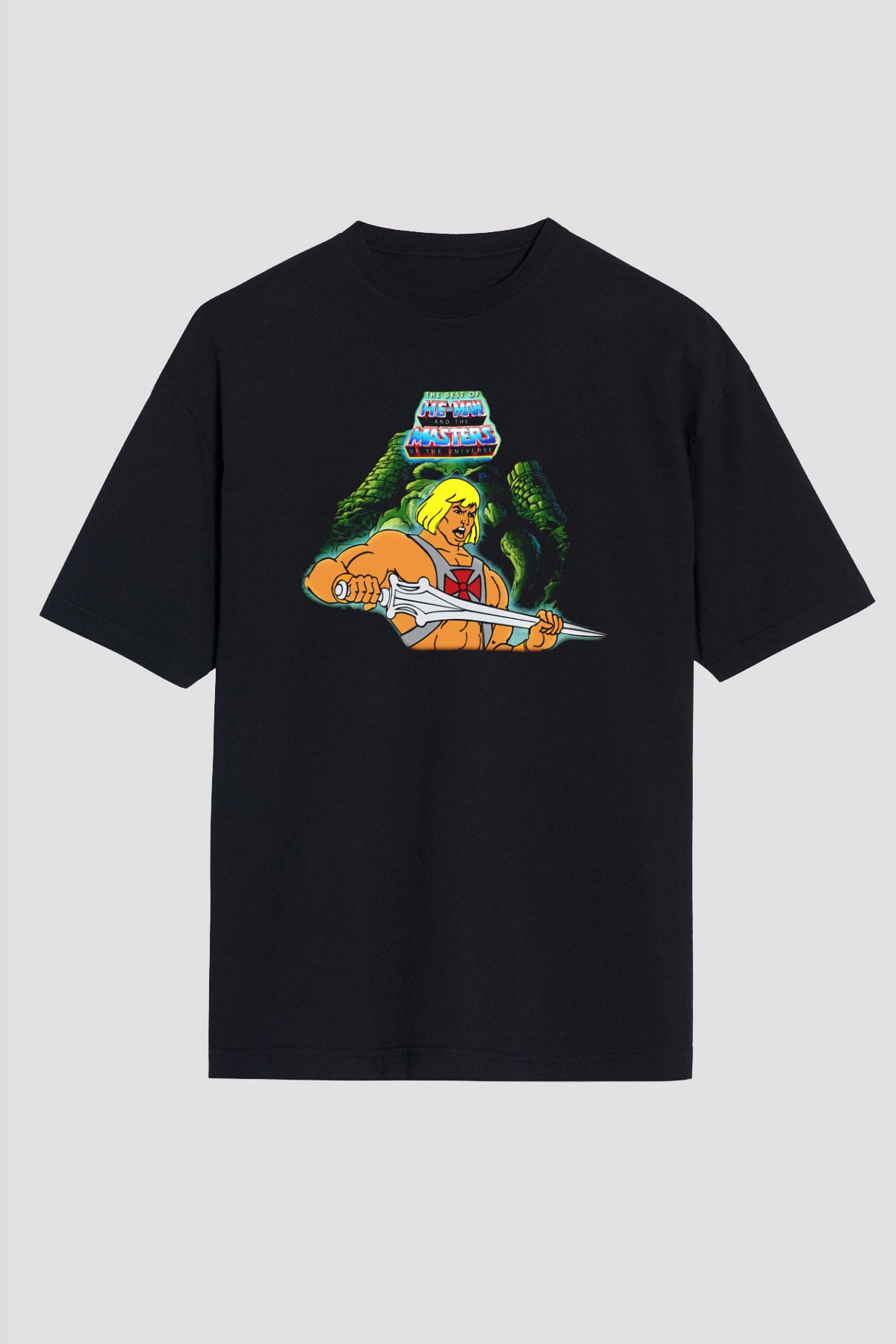 He-Man and the Masters of Universe Siyah Unisex Oversize Tişört