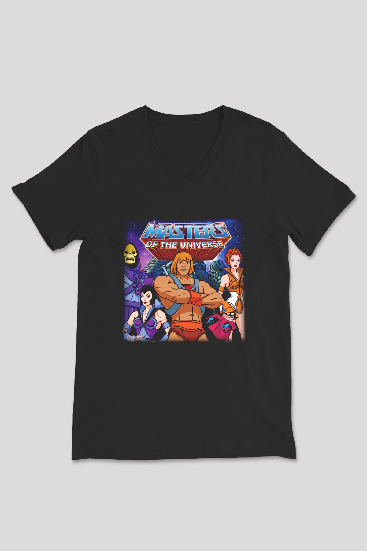 He-Man and the Masters of Universe Siyah Unisex V Yaka Tişört