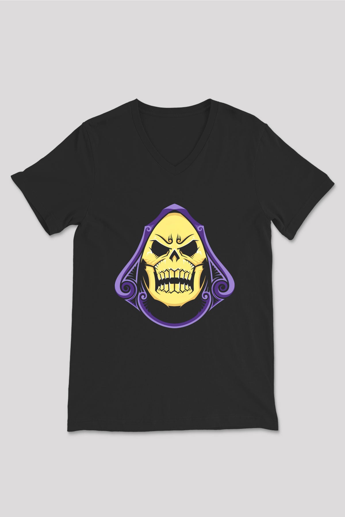 He-Man and the Masters of Universe Siyah Unisex V Yaka Tişört