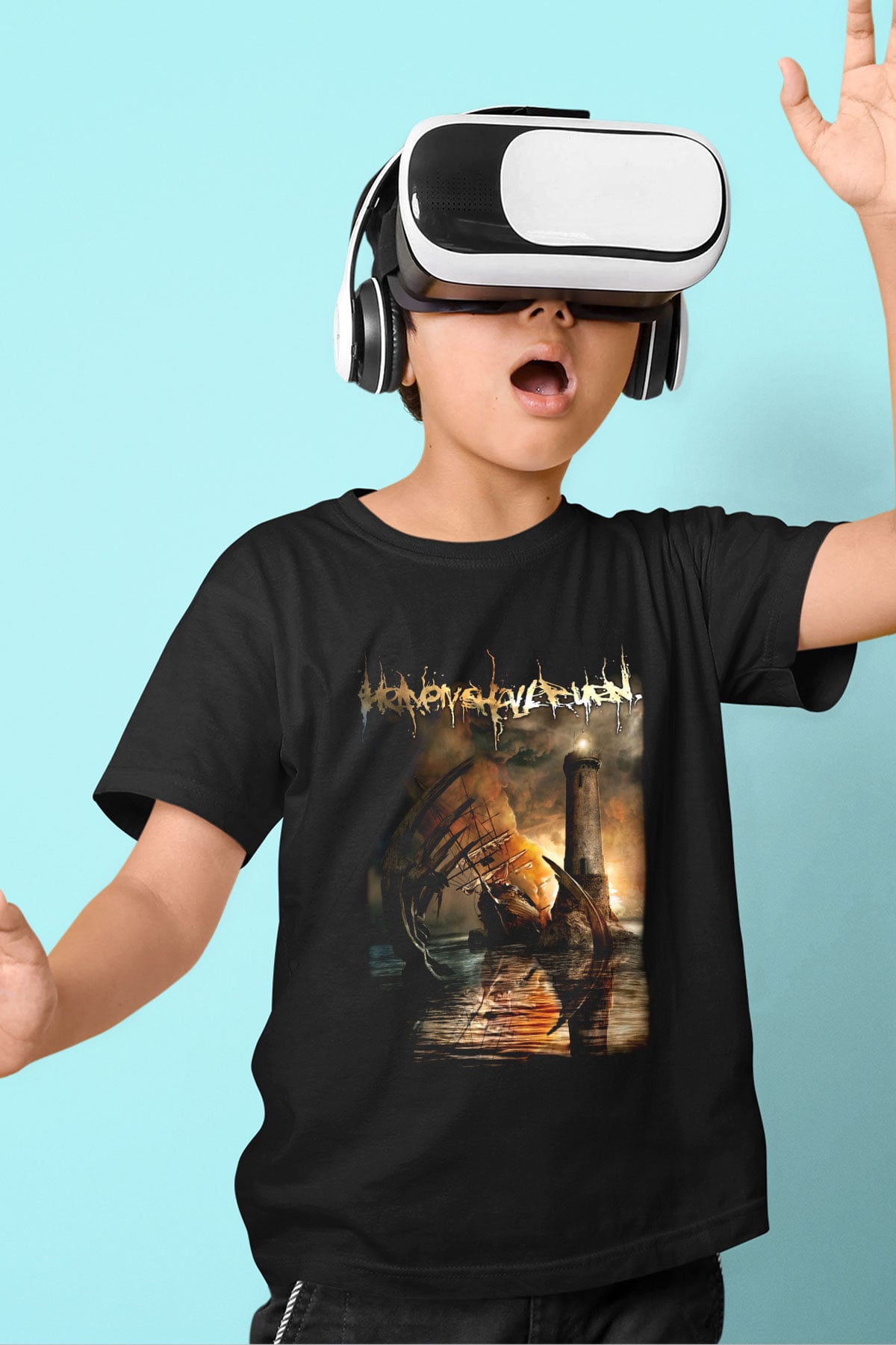 Heaven Shall Burn Baskılı Siyah Unisex Çocuk Tişört