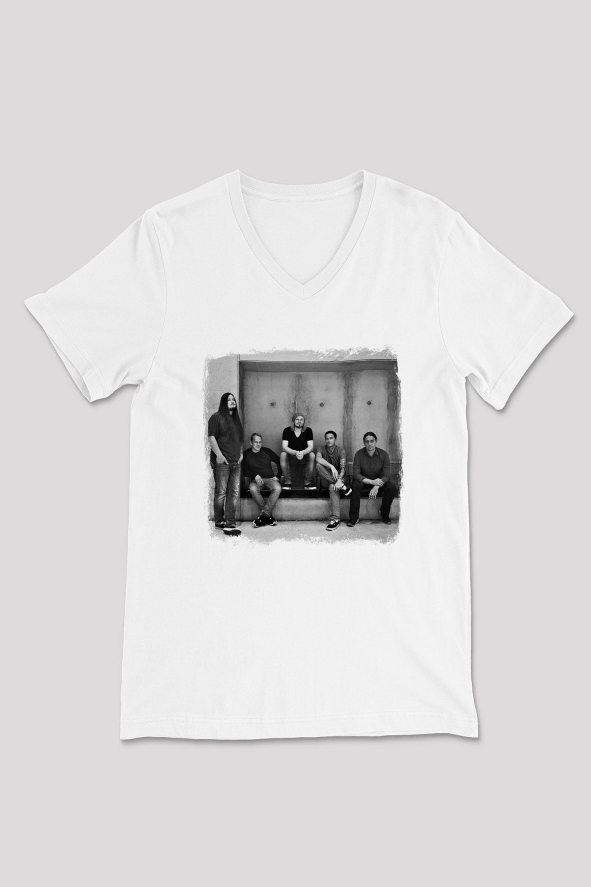 Heaven Shall Burn Baskılı Unisex Beyaz V Yaka Tişört