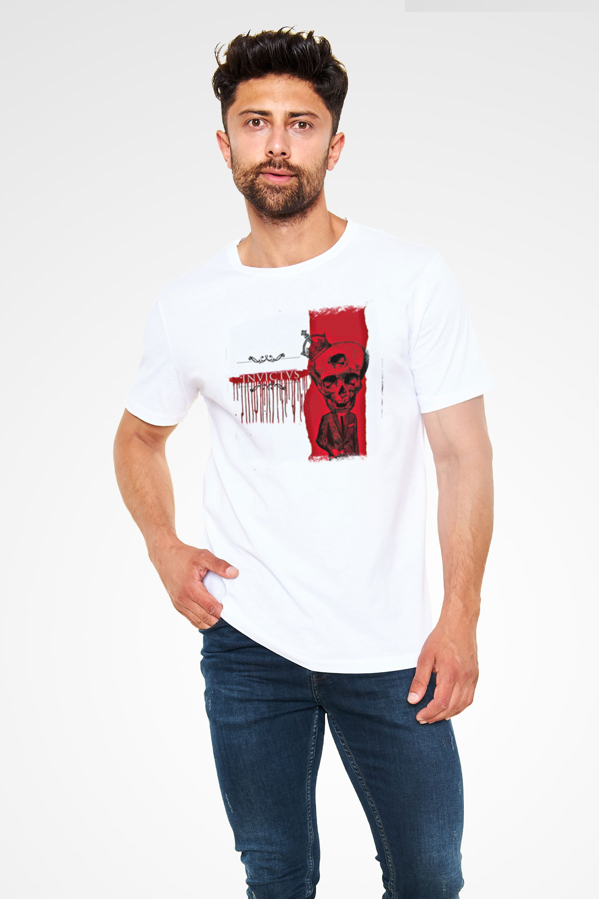 Heaven Shall Burn Baskılı Unisex Beyaz Tişört