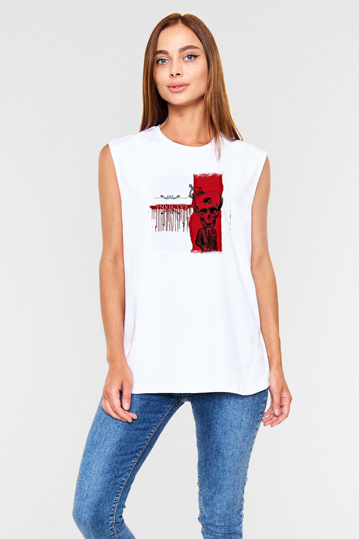 Heaven Shall Burn Baskılı Unisex Beyaz Kolsuz Tişört