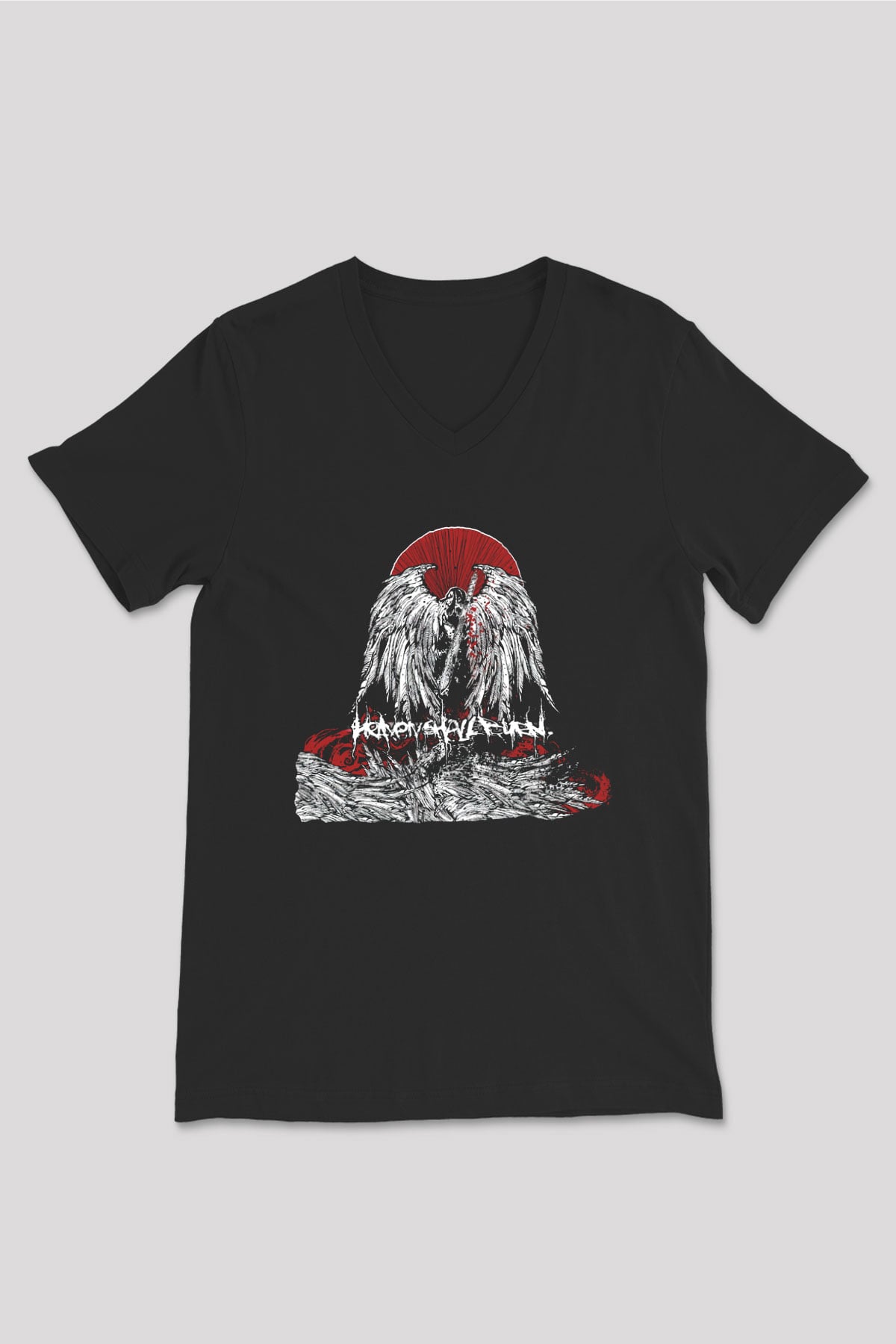 Heaven Shall Burn Siyah Unisex V Yaka Tişört T-Shirt