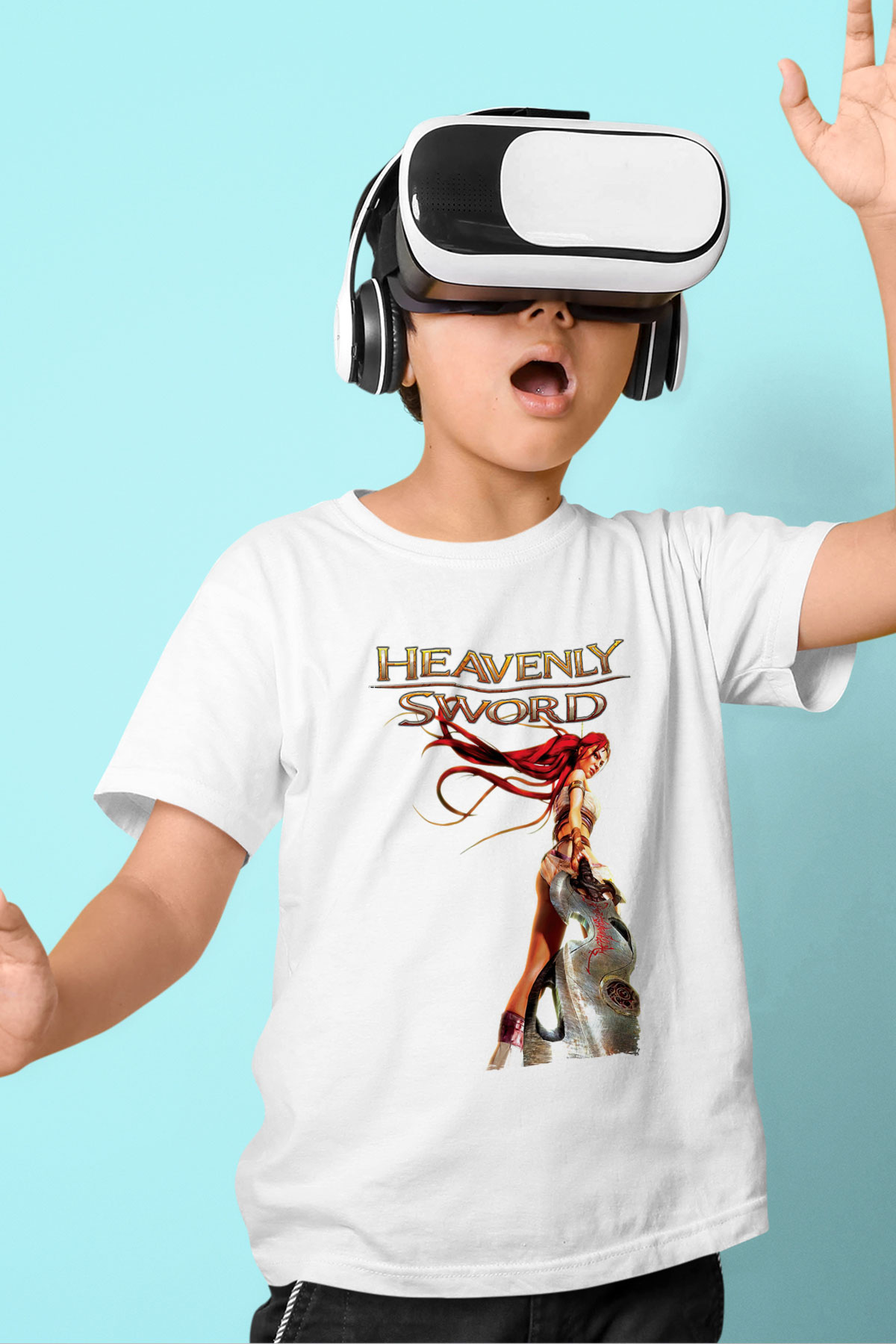 Heavenly Sword Beyaz Unisex Çocuk Tişört