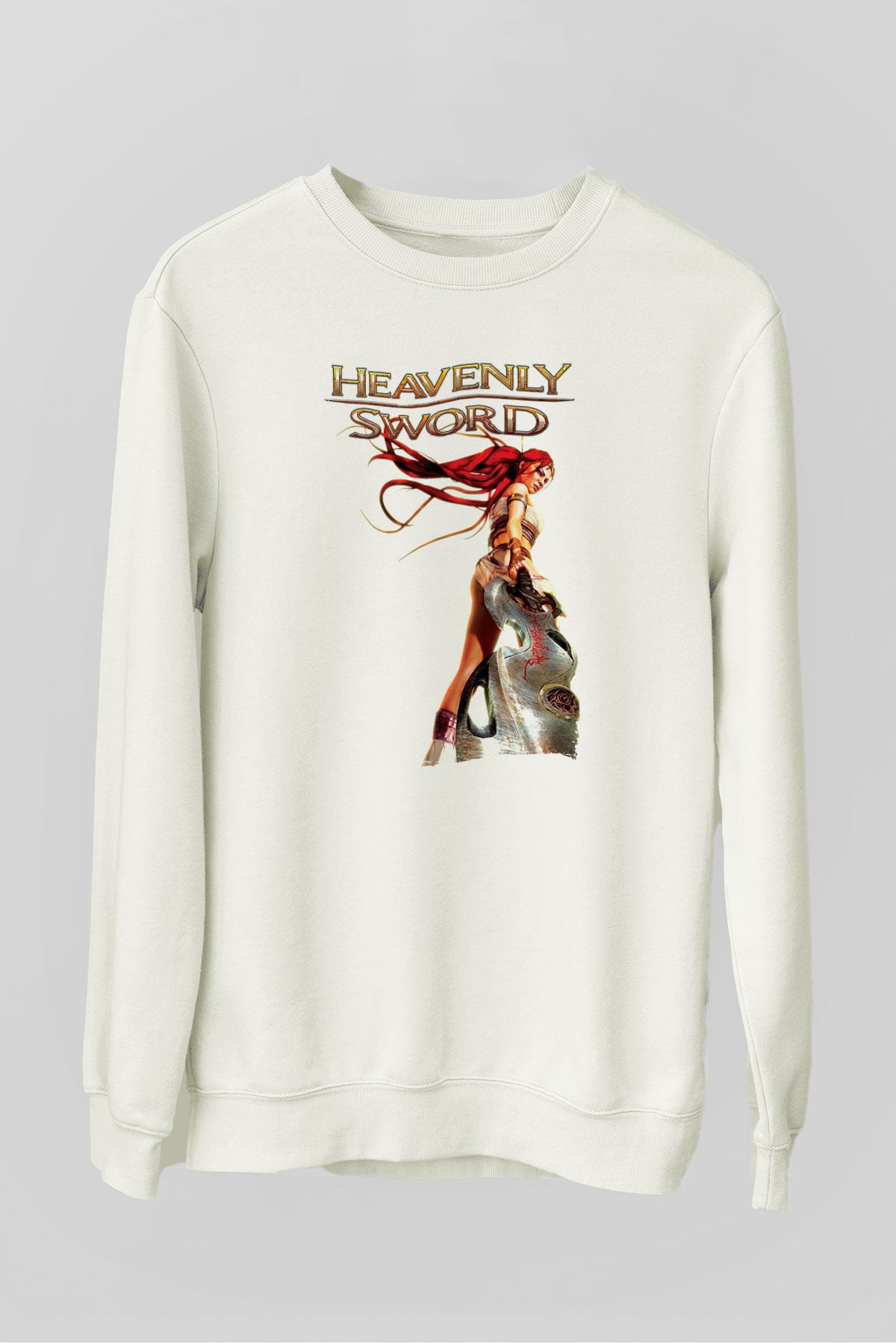 Heavenly Sword Beyaz Unisex Sweatshirt