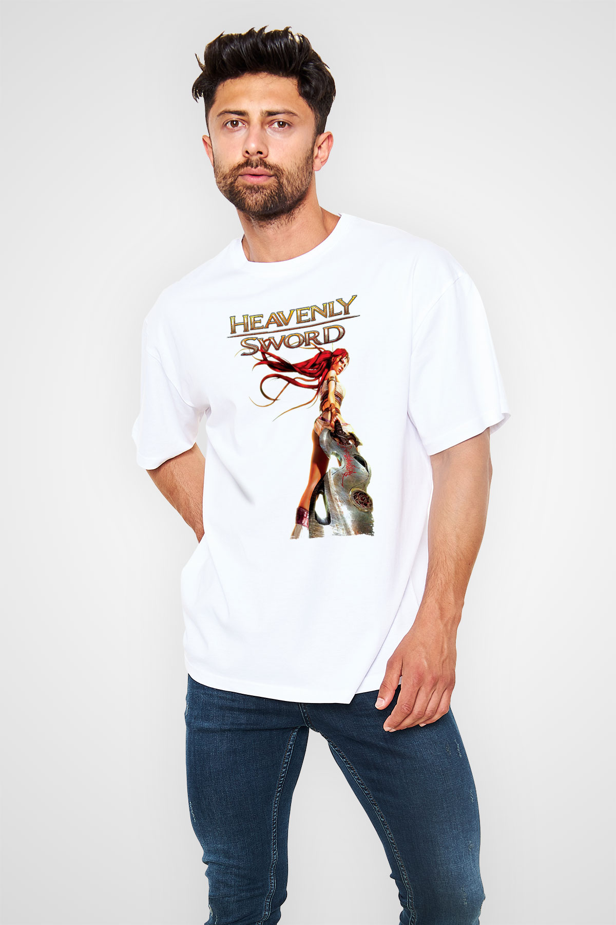 Heavenly Sword Beyaz Unisex Tişört T-Shirt