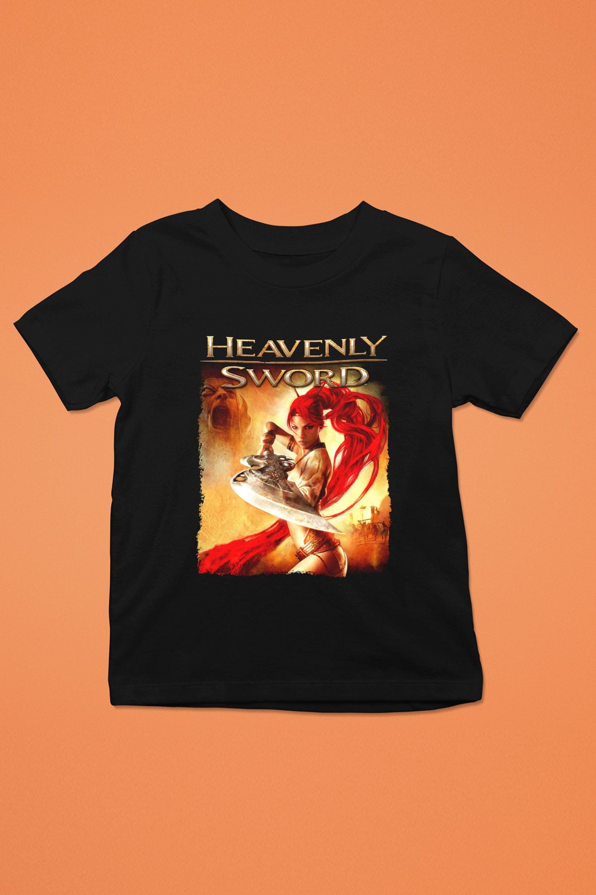 Heavenly Sword Siyah Unisex Çocuk Tişört