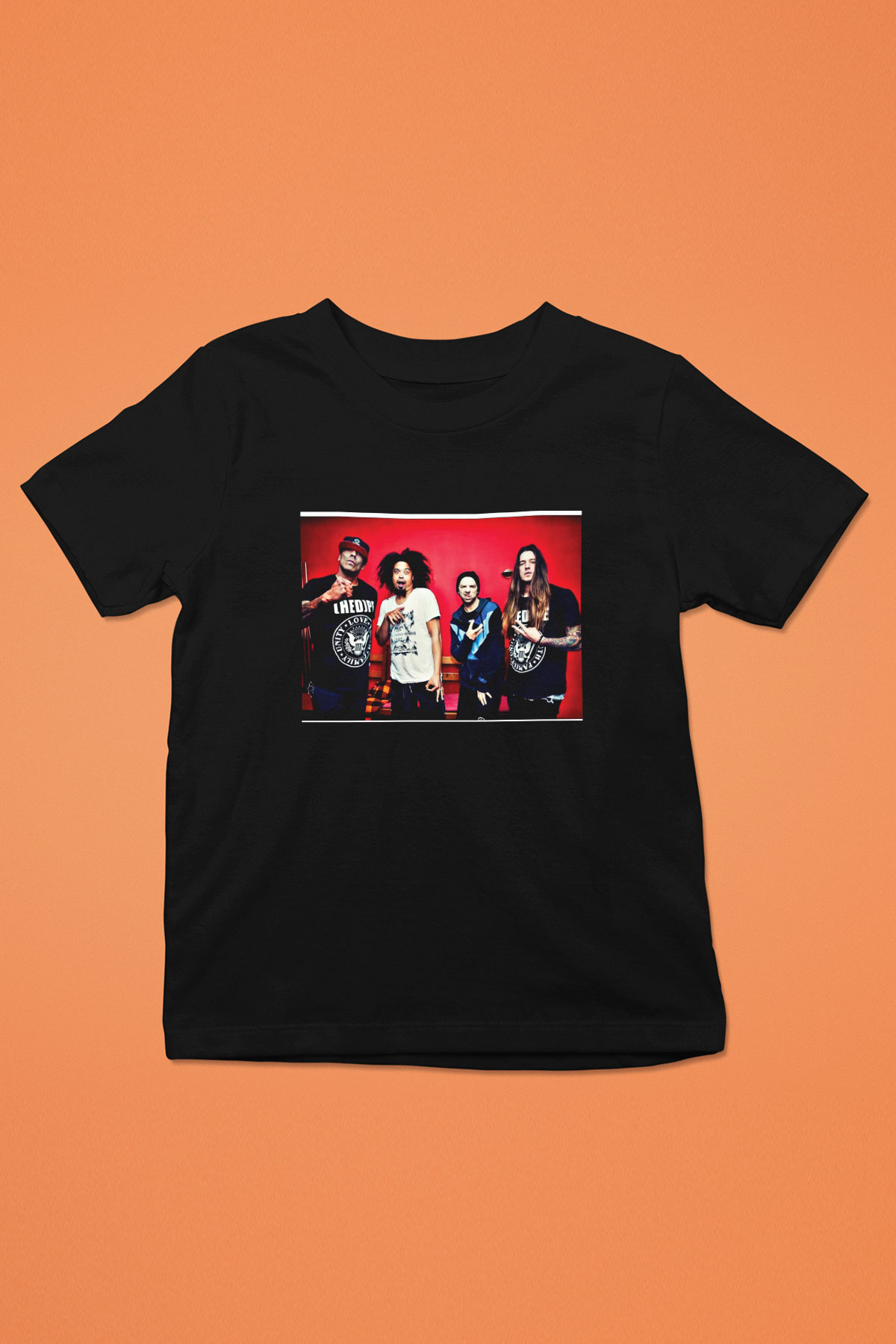 Hed PE Baskılı Unisex Siyah Çocuk Tişört