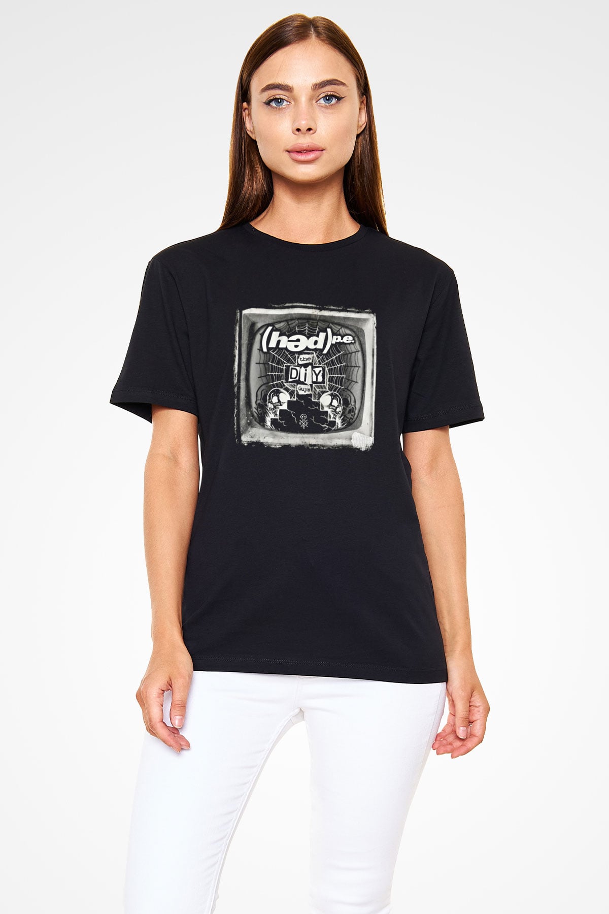 Hed PE Baskılı Unisex Siyah Tişört