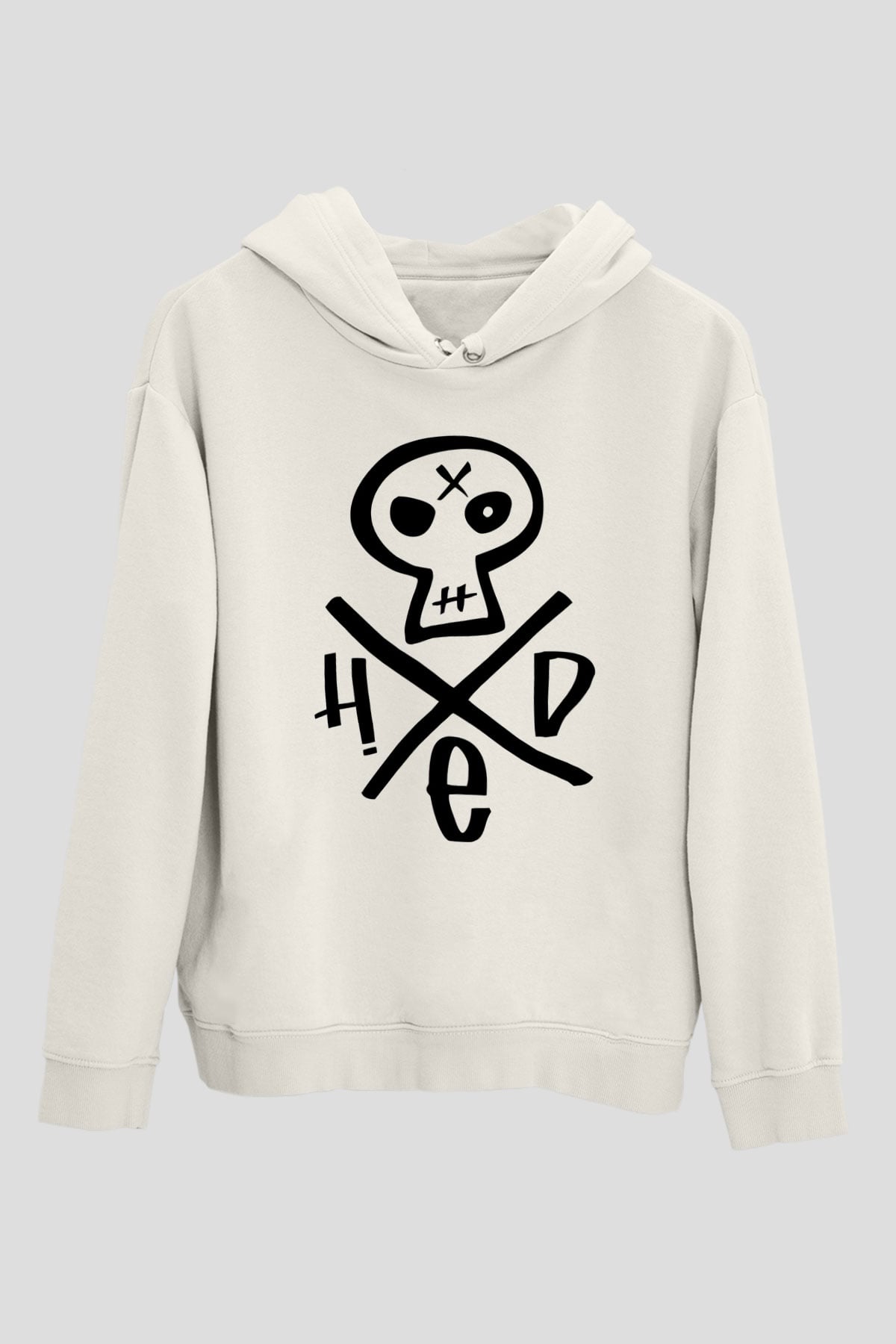 Hed PE Beyaz Unisex Kapşonlu Sweatshirt