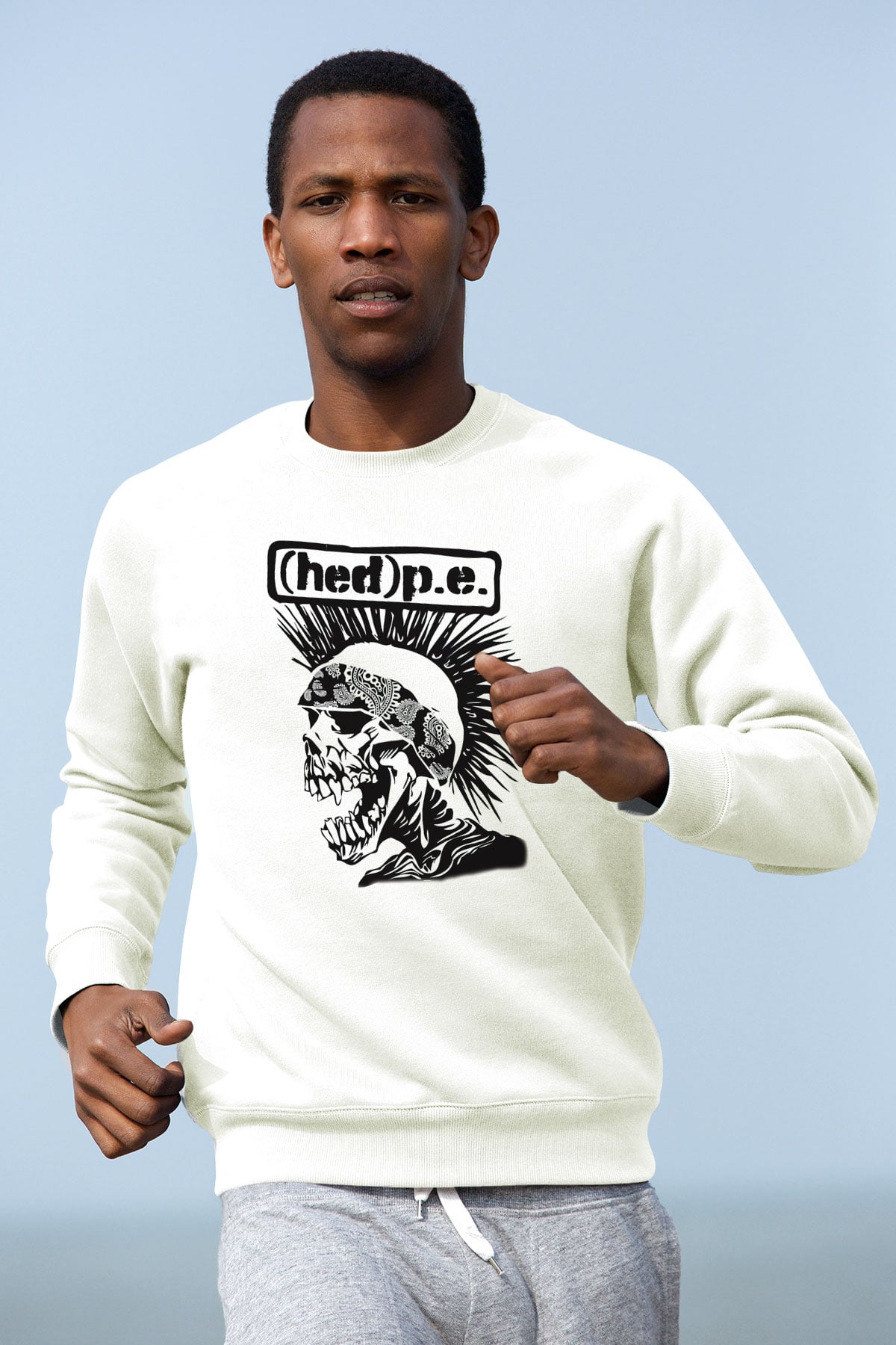 Hed PE Beyaz Unisex Sweatshirt