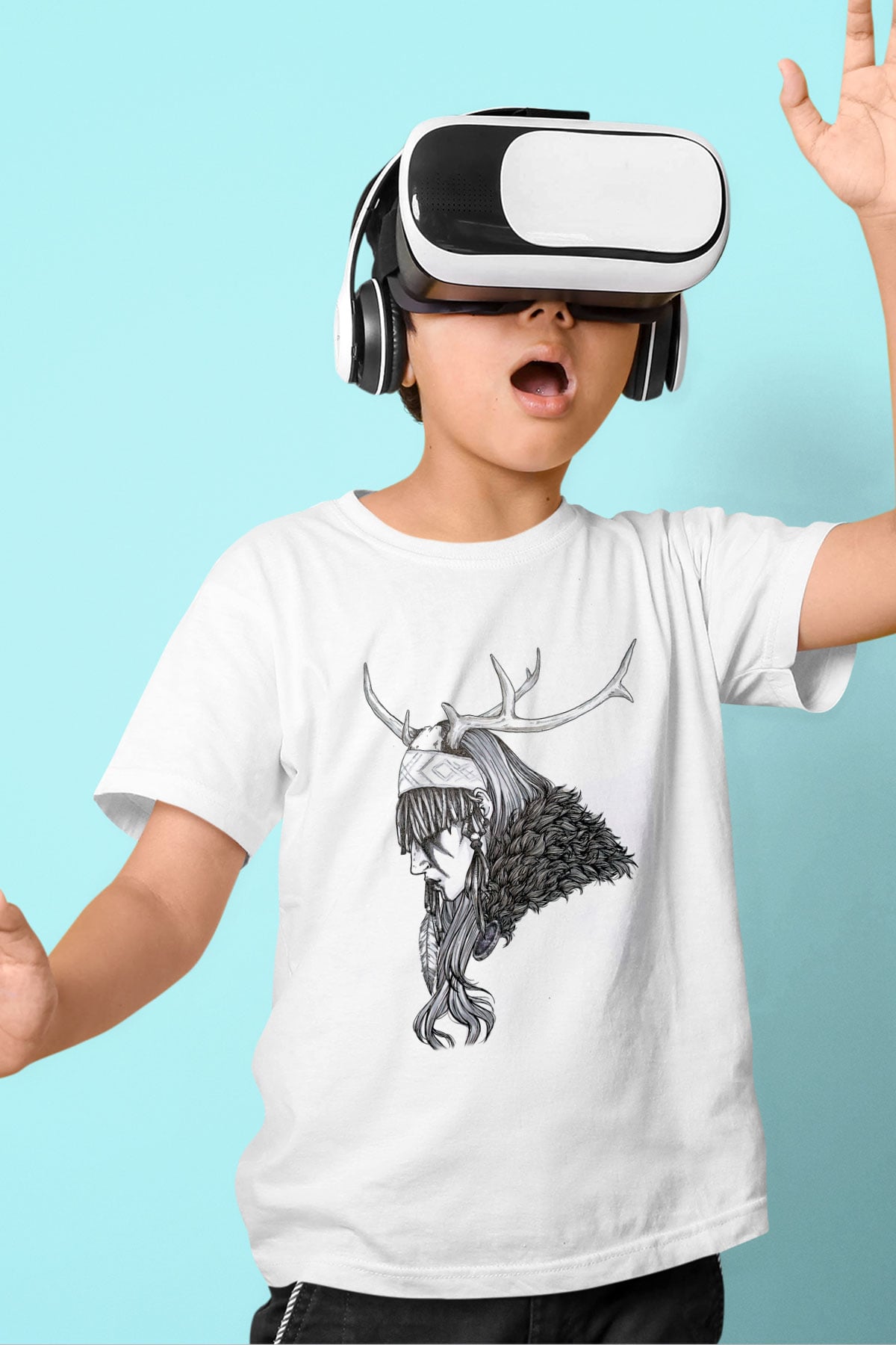 Heilung Baskılı Beyaz Unisex Beyaz Çocuk Tişört - Tshirt