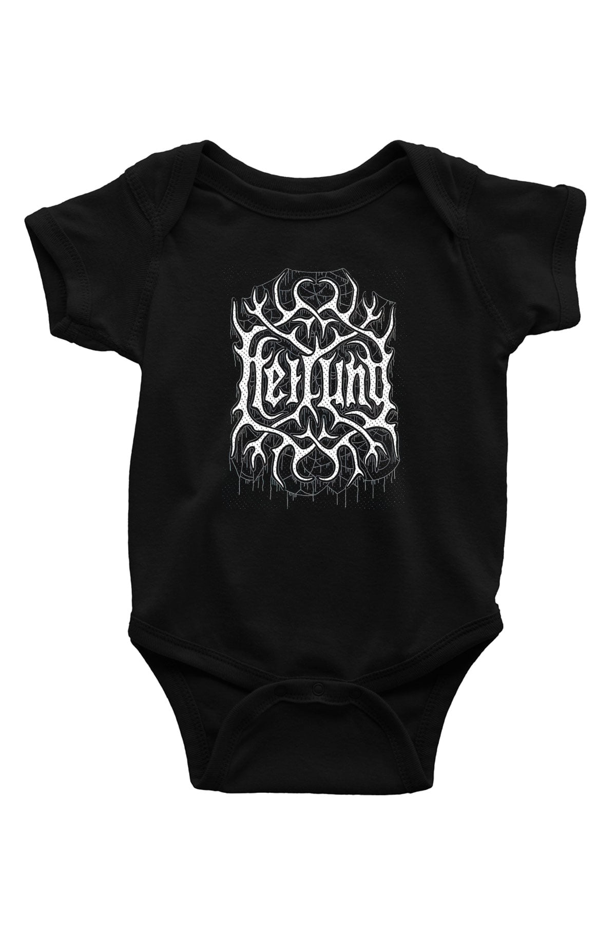 Heilung Baskılı Unisex Siyah Bebek Body - Zıbın