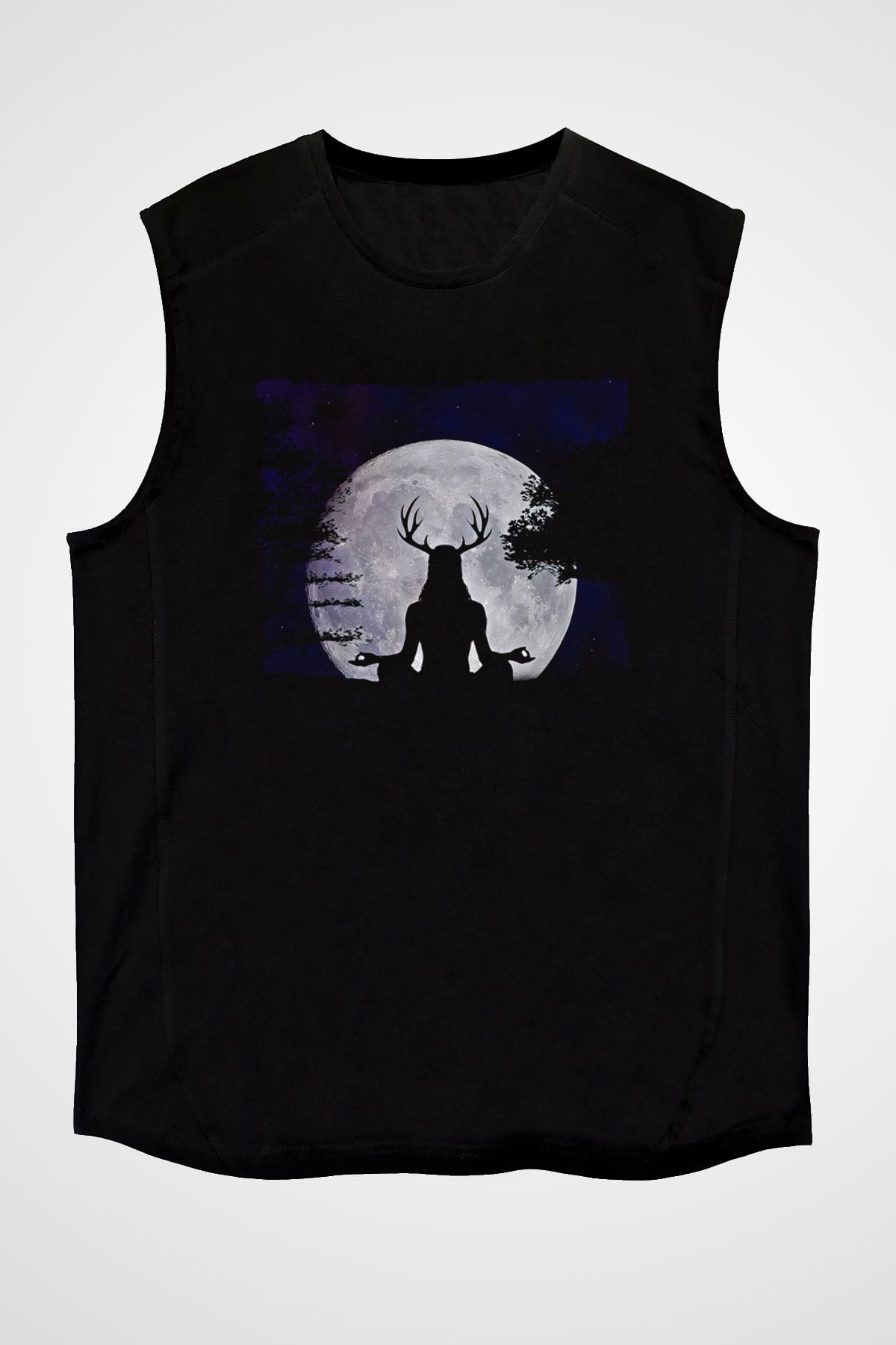 Heilung Baskılı Unisex Siyah Kolsuz Tişört - Tshirt