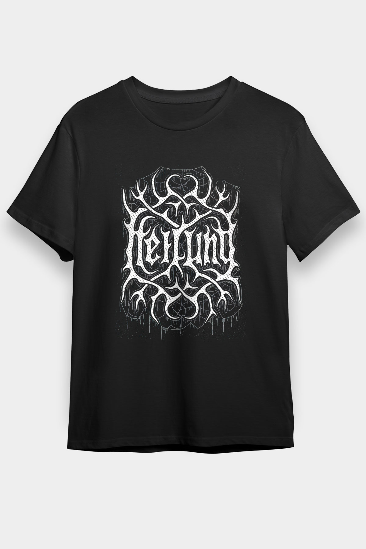 Heilung Baskılı Unisex Siyah Tişört - Tshirt
