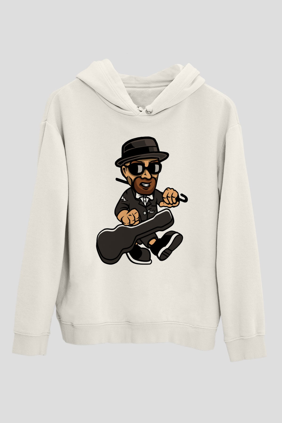 Heisenberg Gentleman Baskılı Unisex Beyaz Hoodie