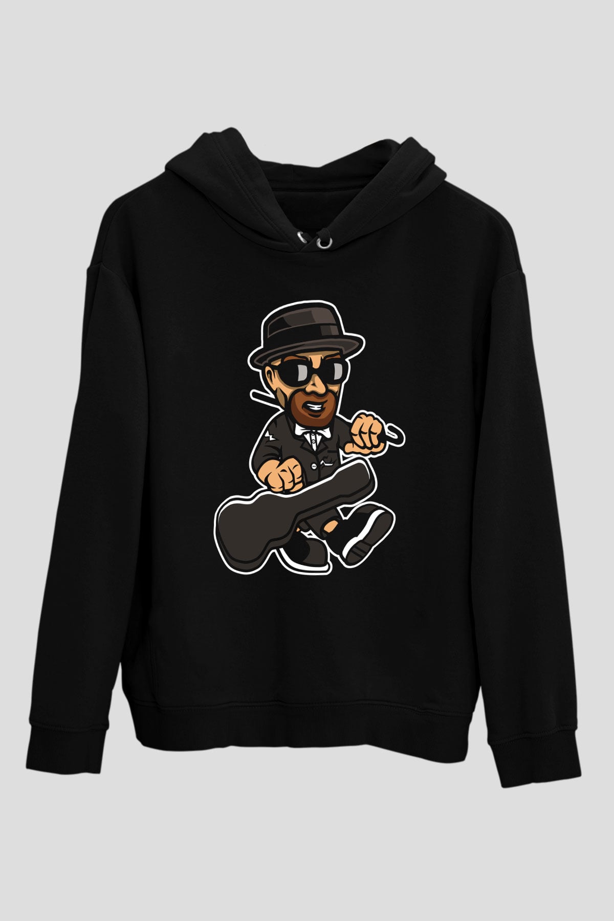 Heisenberg Gentleman Baskılı Unisex Siyah Hoodie