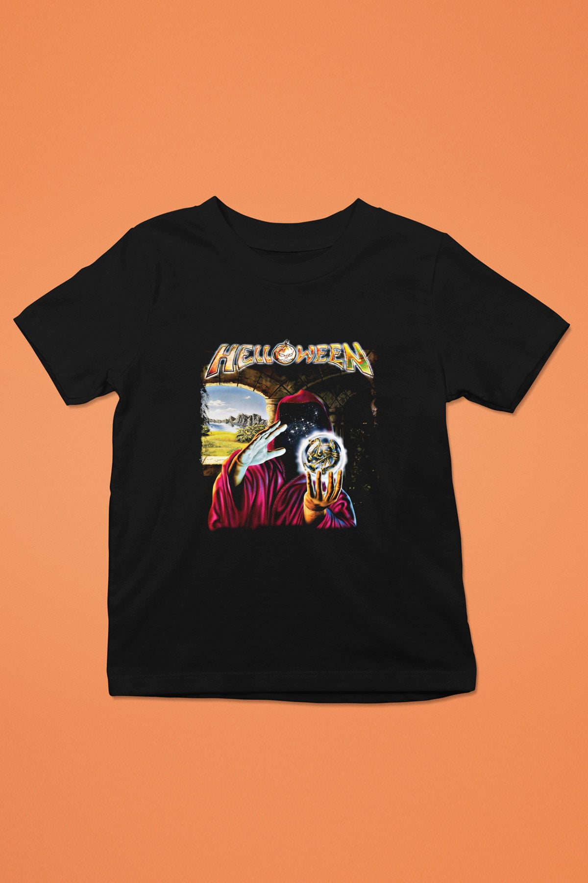 Helloween Baskılı Unisex Siyah Çocuk Tişört