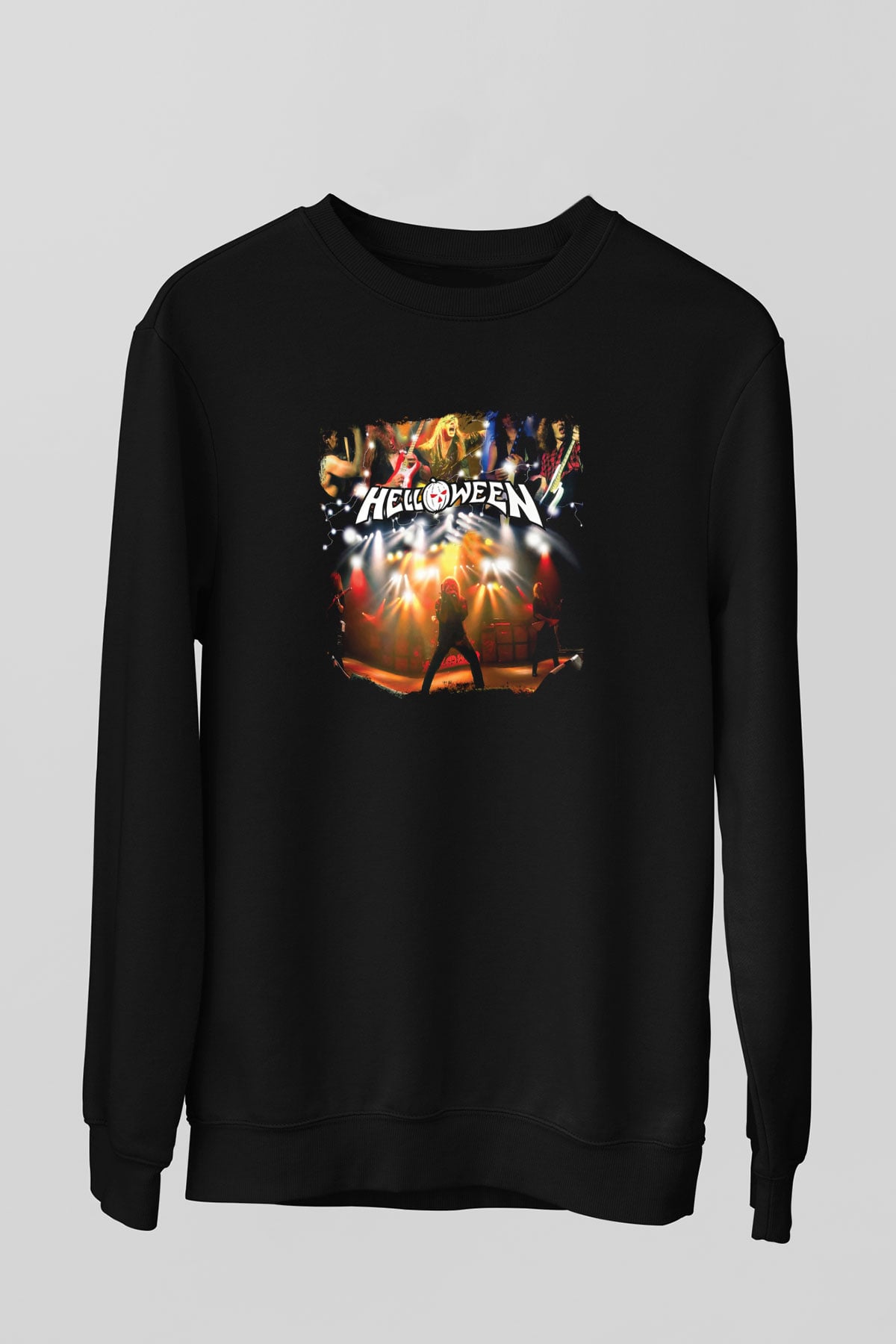Helloween Baskılı Unisex Siyah Sweatshirt