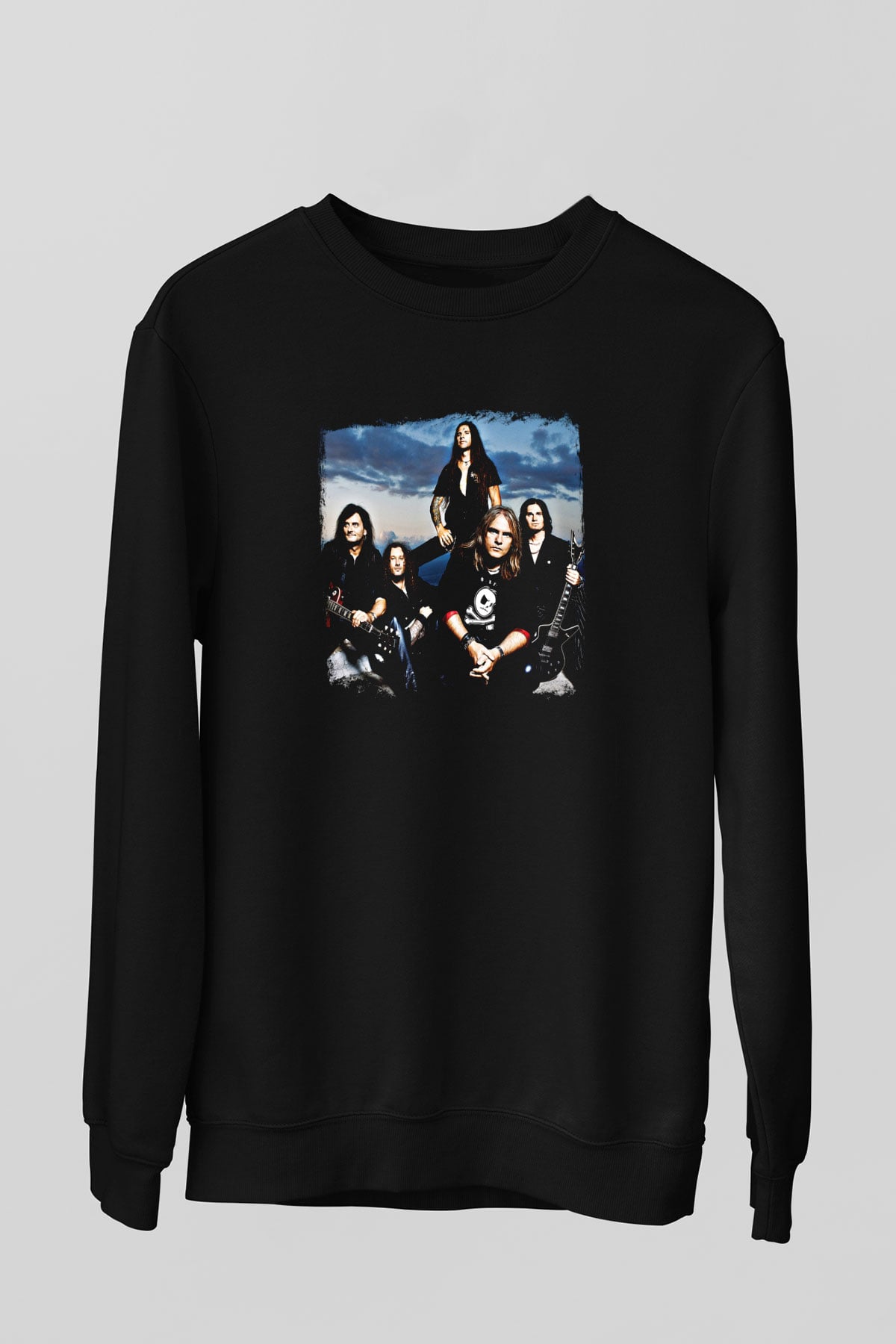 Helloween Baskılı Unisex Siyah Sweatshirt