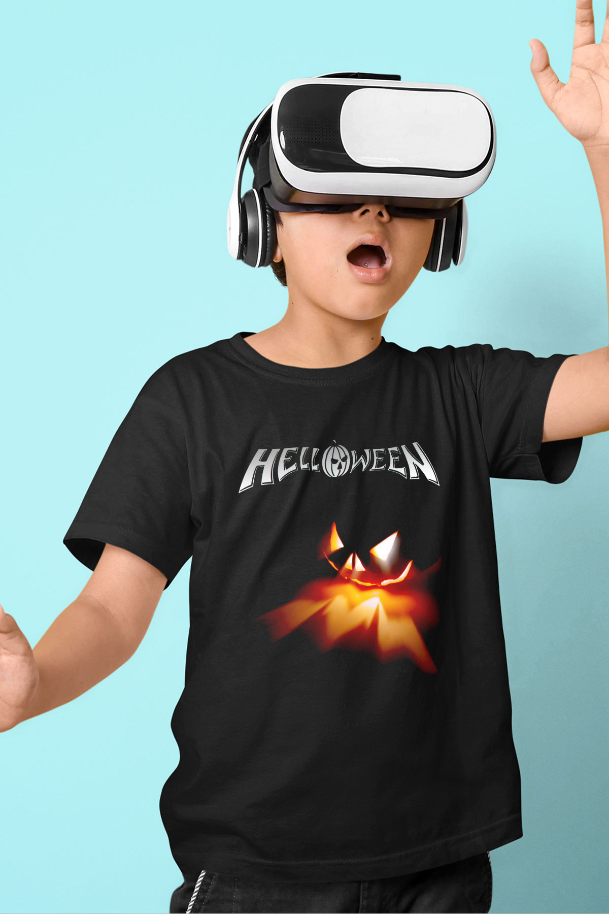 Helloween Siyah Unisex Çocuk Tişört