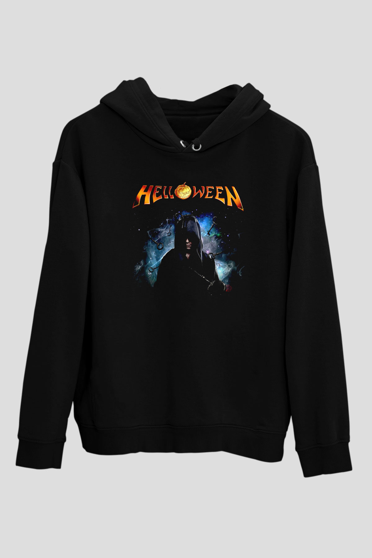 Helloween Siyah Unisex Kapüşonlu Sweatshirt