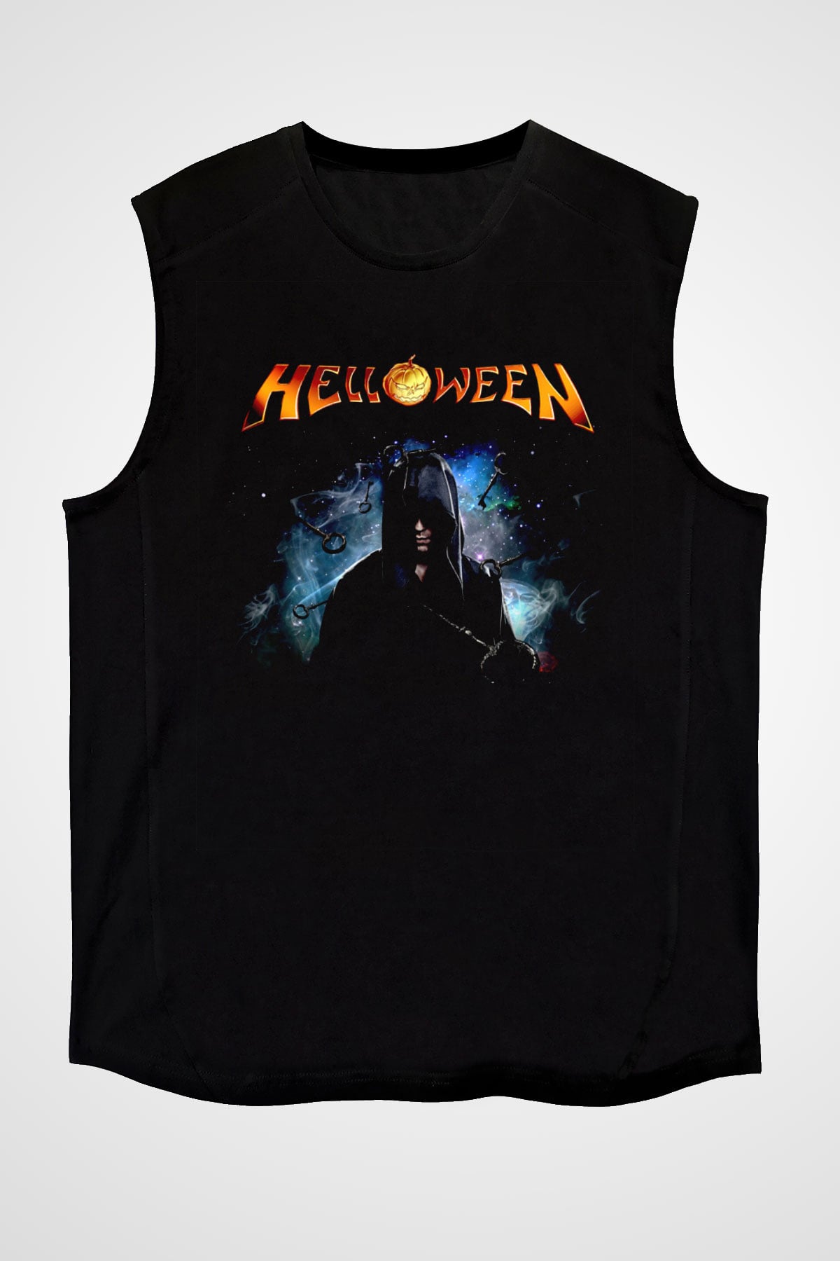 Helloween Siyah Unisex Kolsuz Tişört
