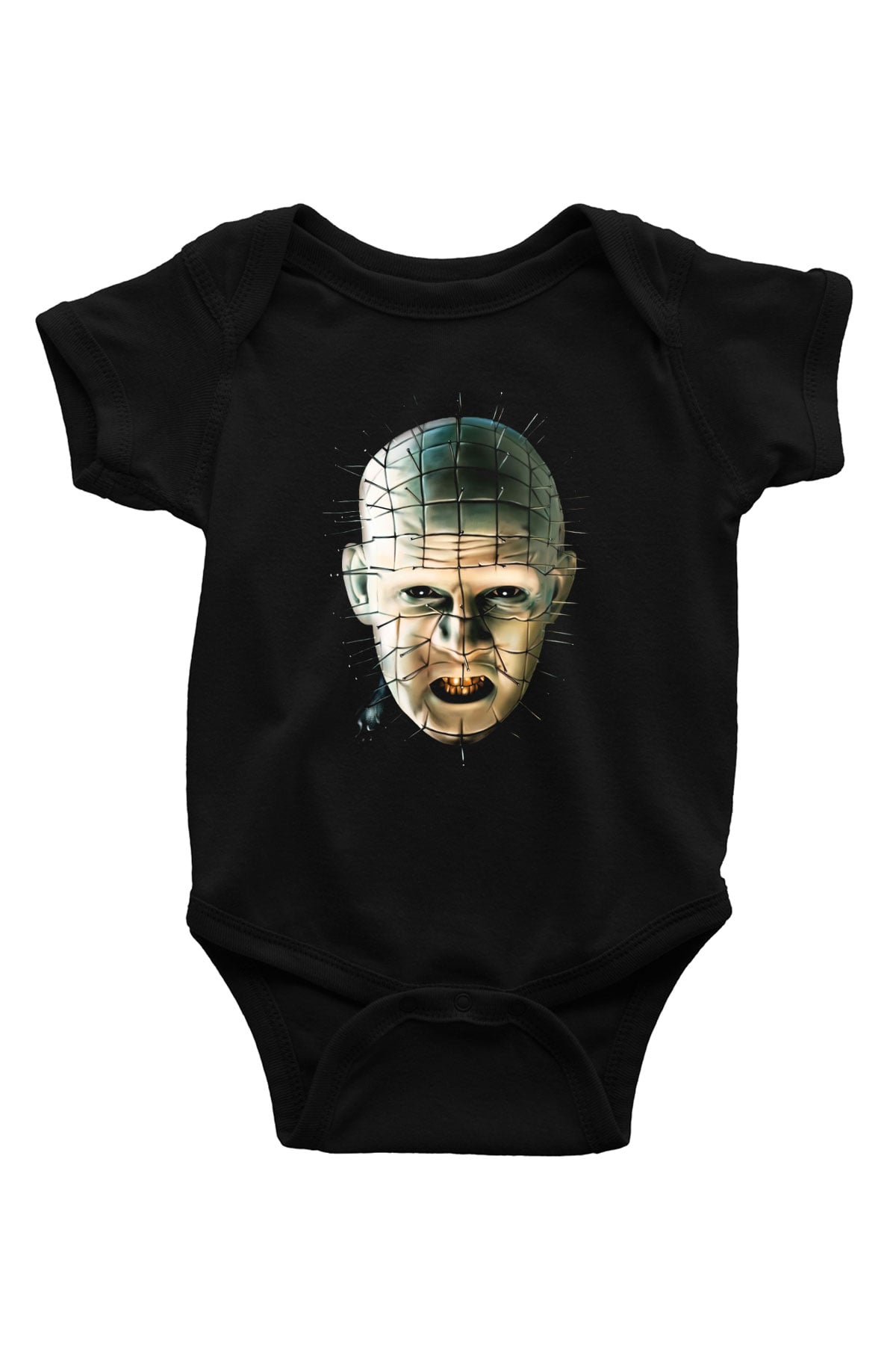 Hellraiser Baskılı Siyah Bebek Body - Zıbın