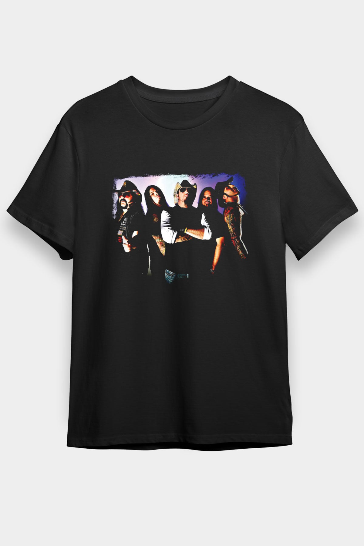 Hellyeah Baskılı Unisex Siyah Tişört