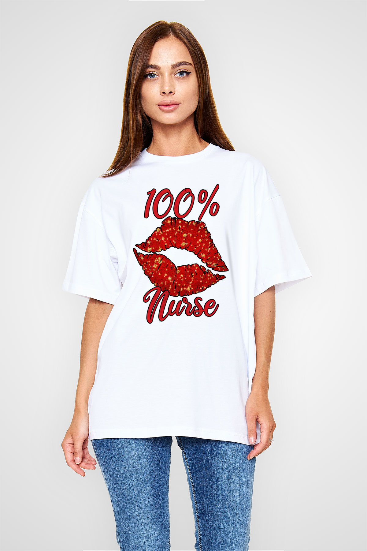 Hemşire Beyaz Unisex Tişört T-Shirt - TişörtFabrikası
