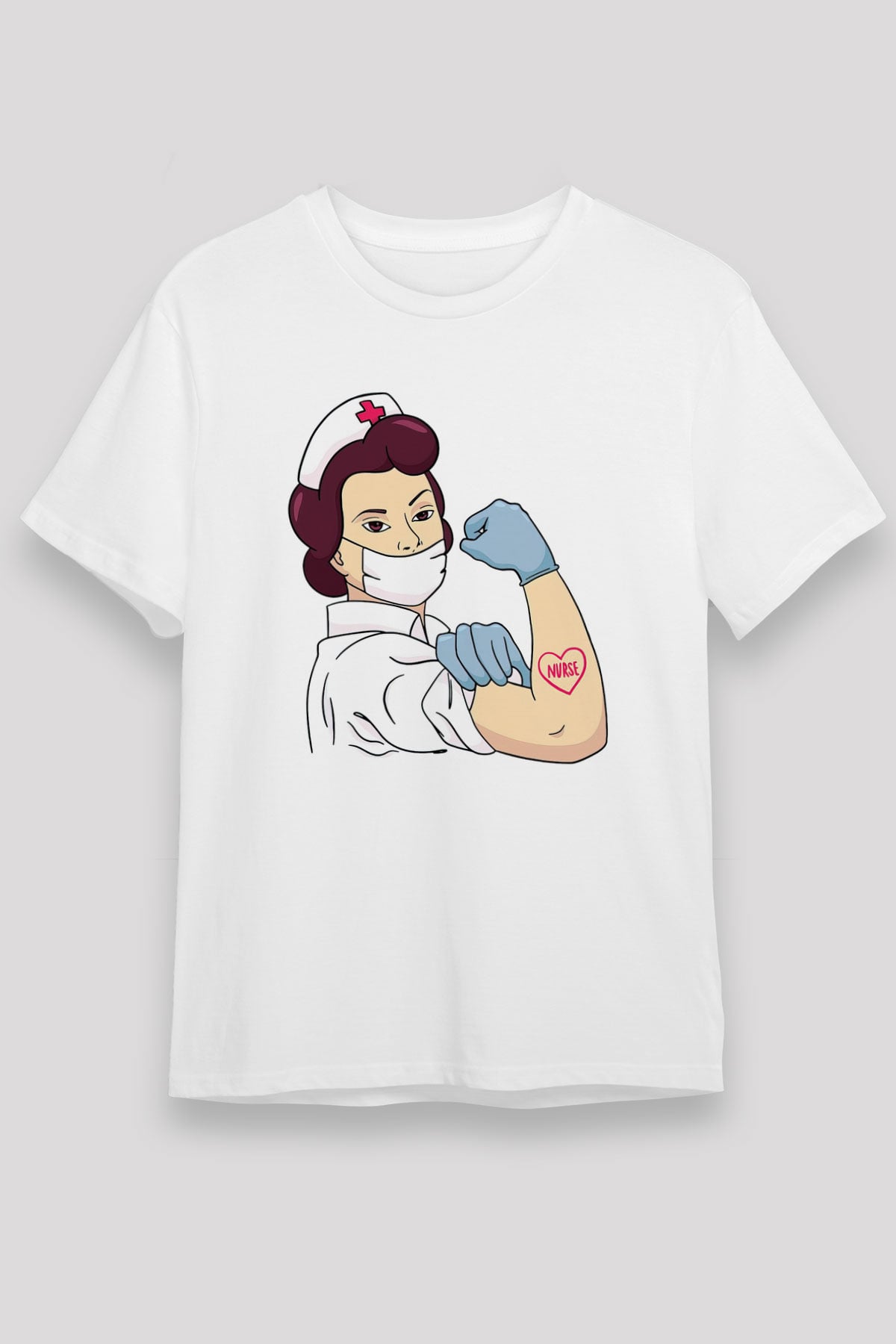 Hemşire Beyaz Unisex Tişört T-Shirt - TişörtFabrikası