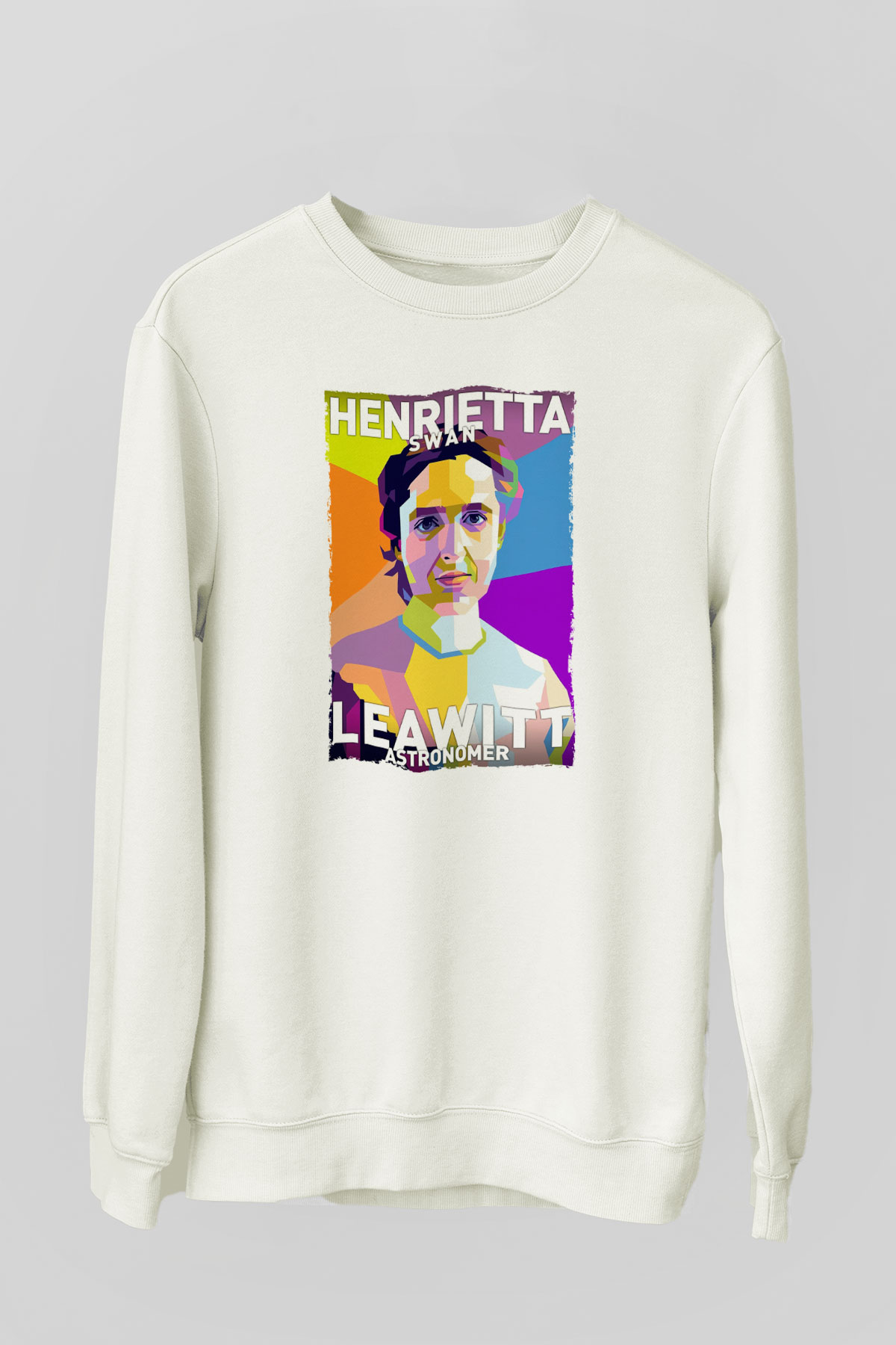 Henrietta Swan Leavitt Baskılı Unisex Ekru Sweatshirt