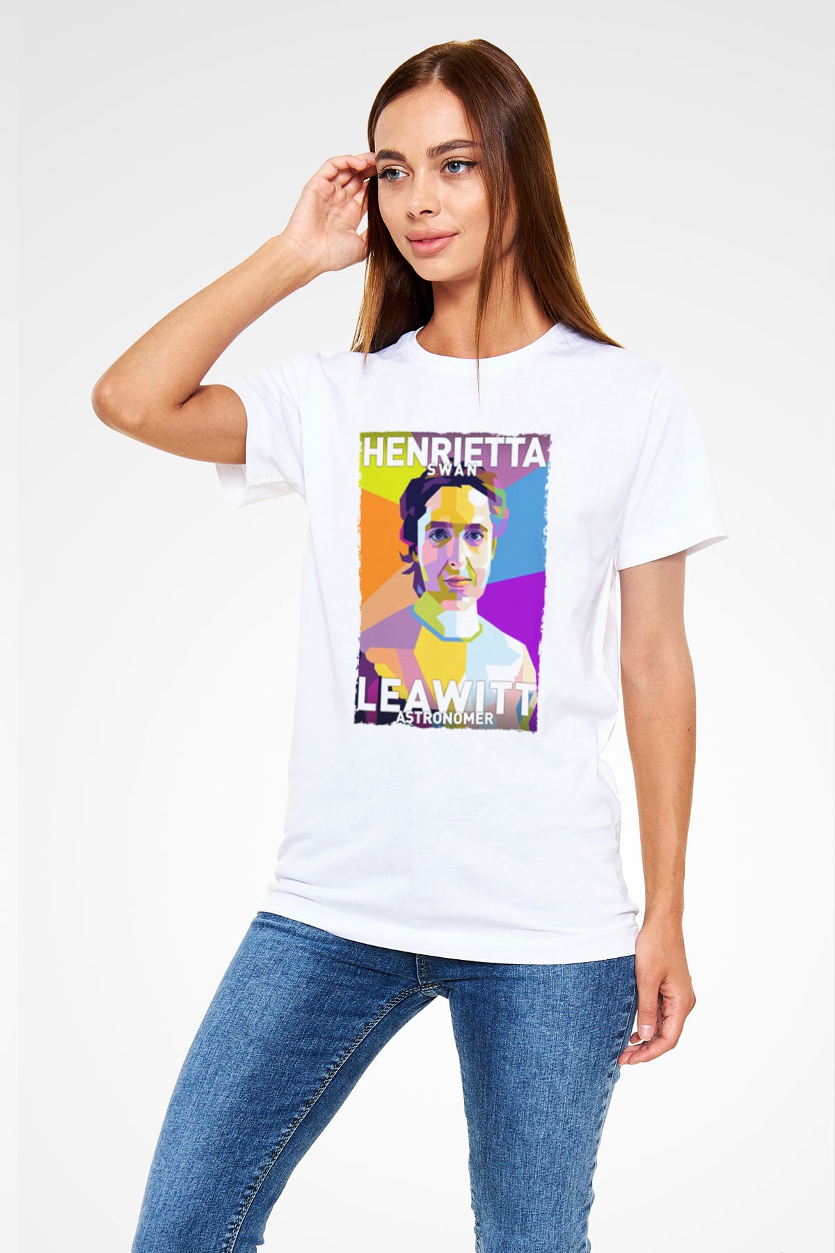 Henrietta Swan Leavitt Baskılı Unisex Beyaz Tişört - Tshirt