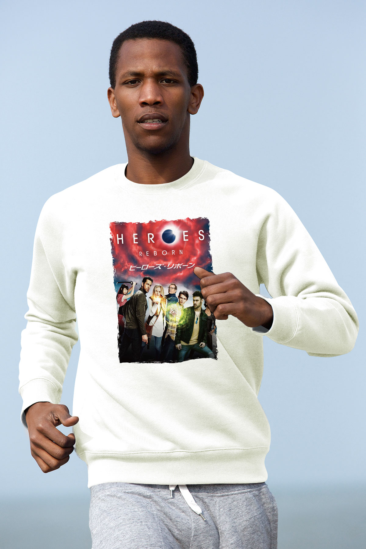 Heroes Beyaz Unisex Sweatshirt