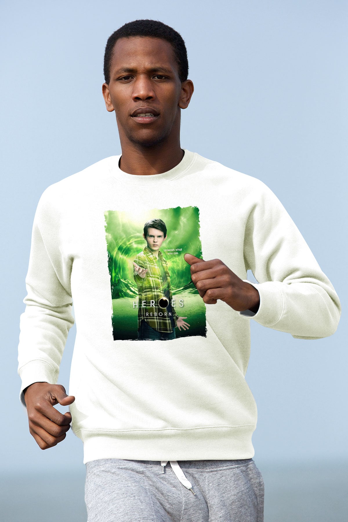 Heroes Beyaz Unisex Sweatshirt