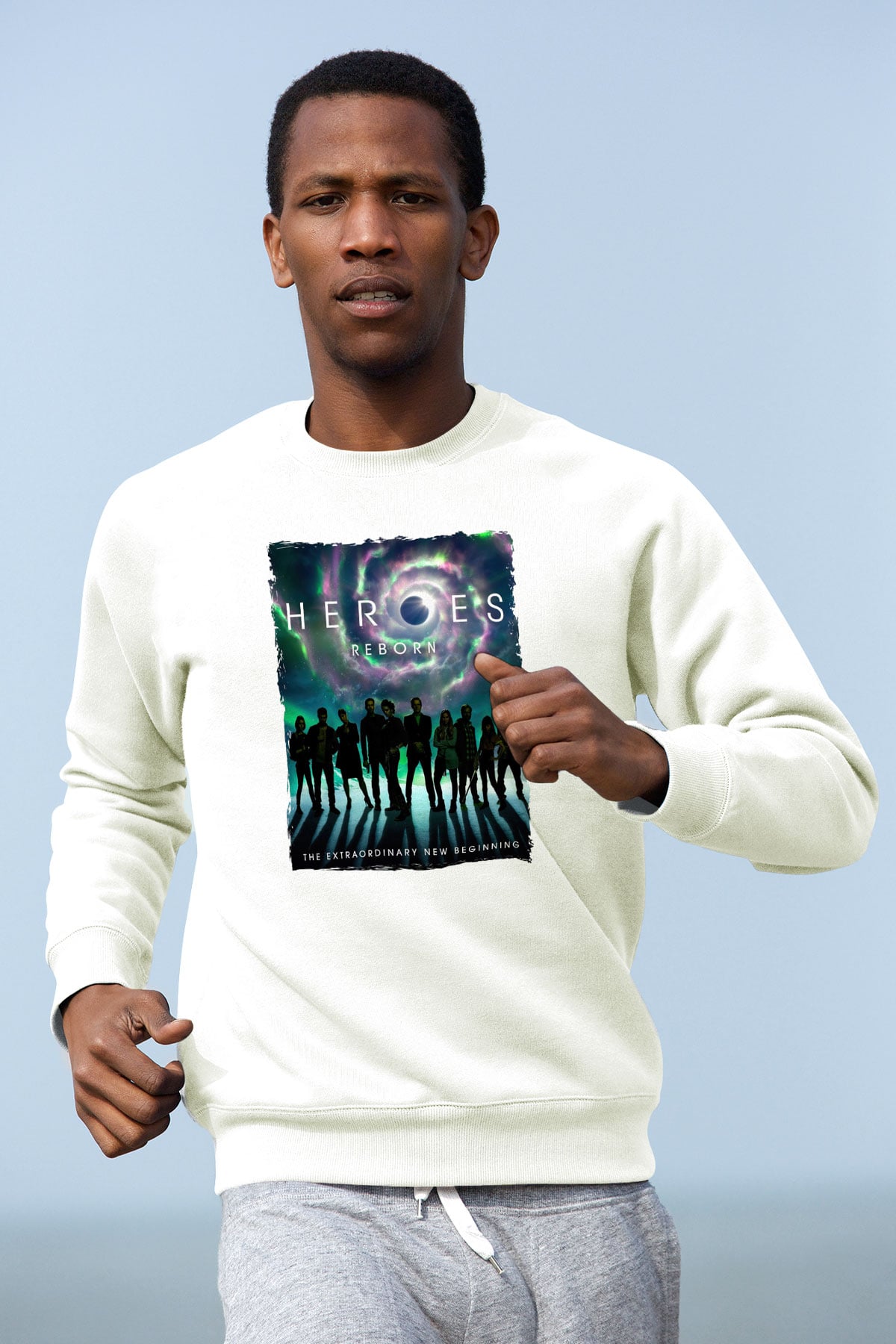 Heroes Beyaz Unisex Sweatshirt