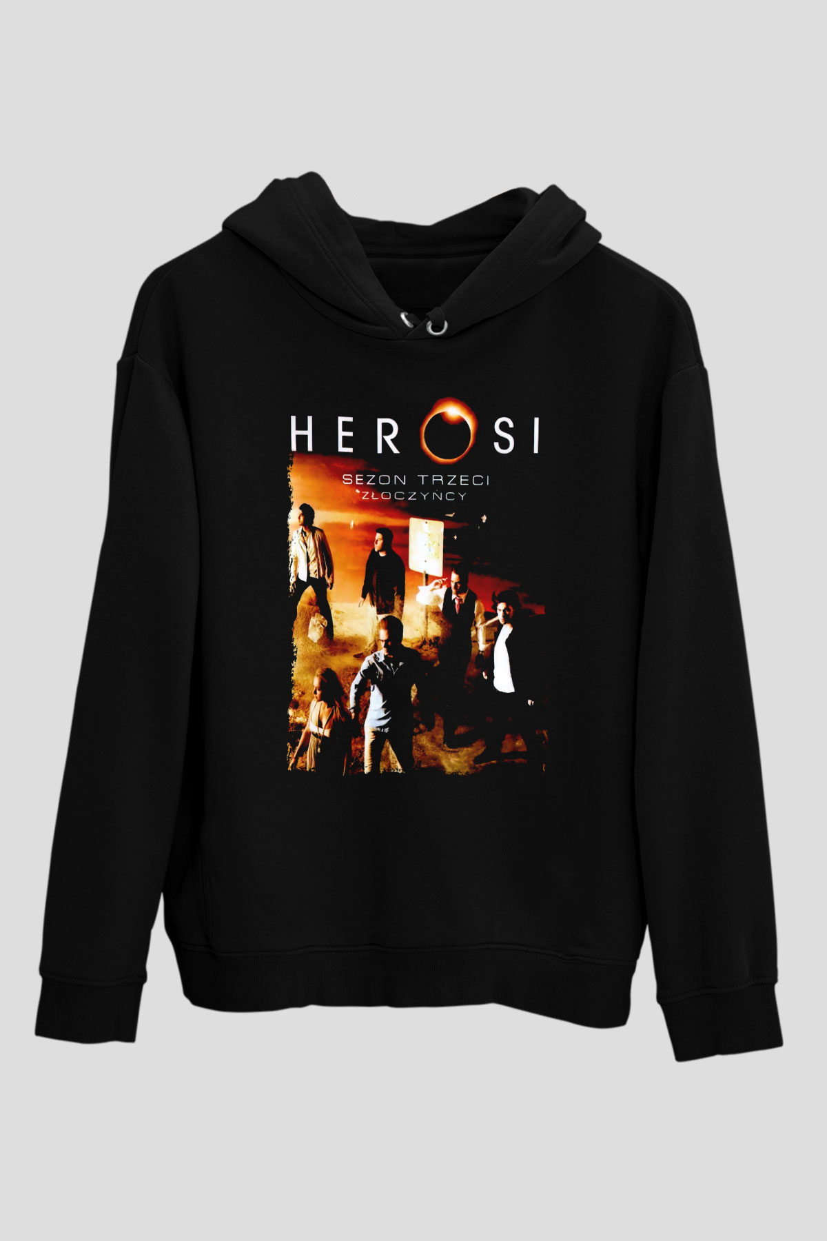 Heroes Siyah Unisex Hoodie