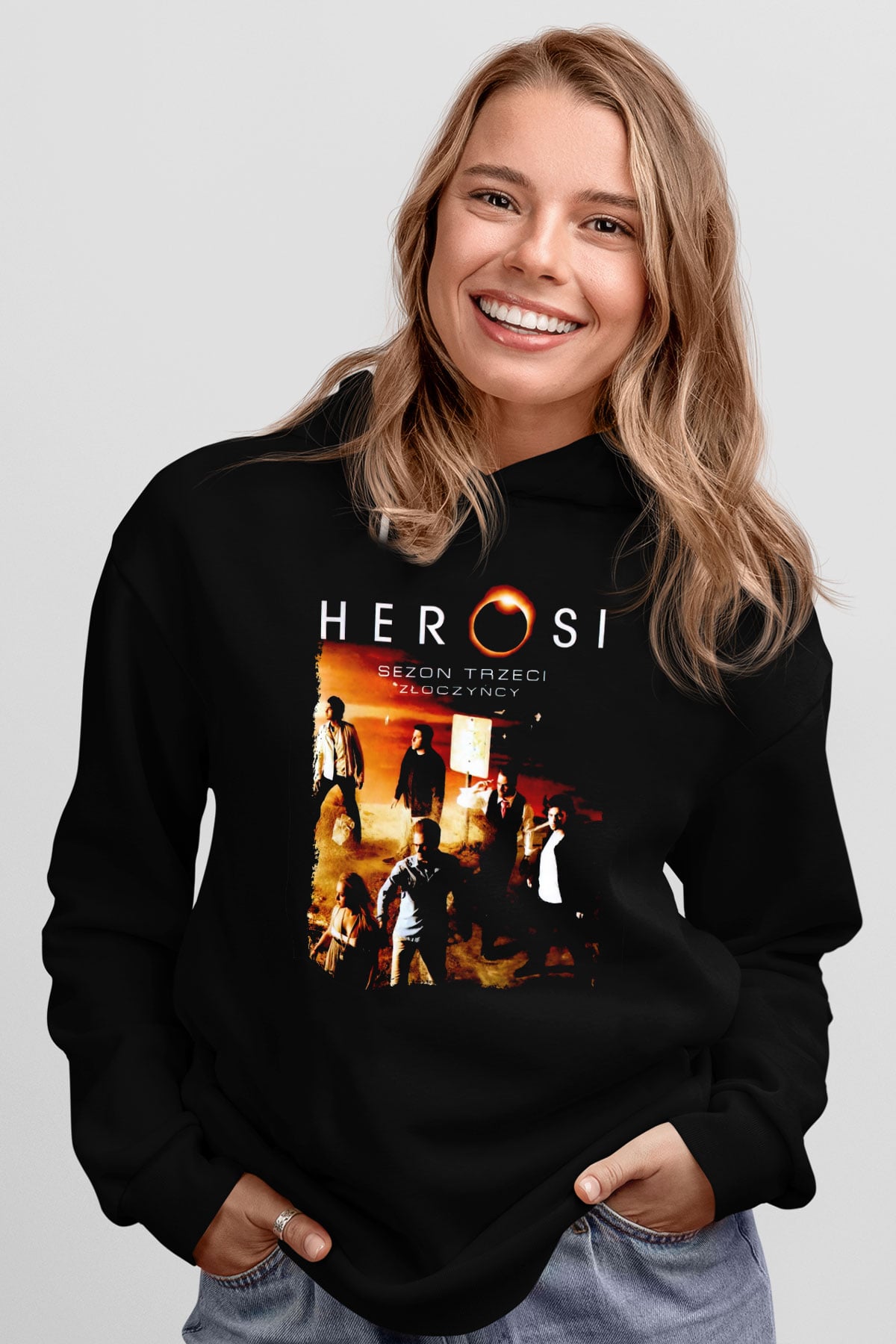 Heroes Siyah Unisex Hoodie