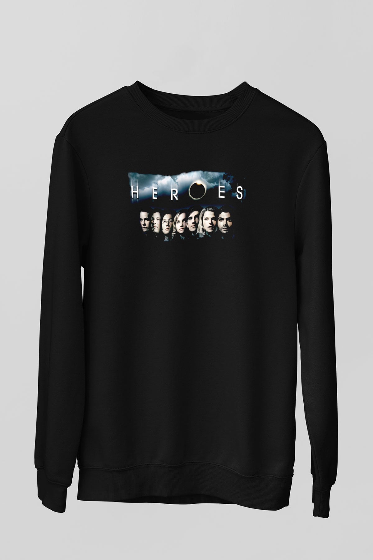 Heroes Siyah Unisex Sweatshirt