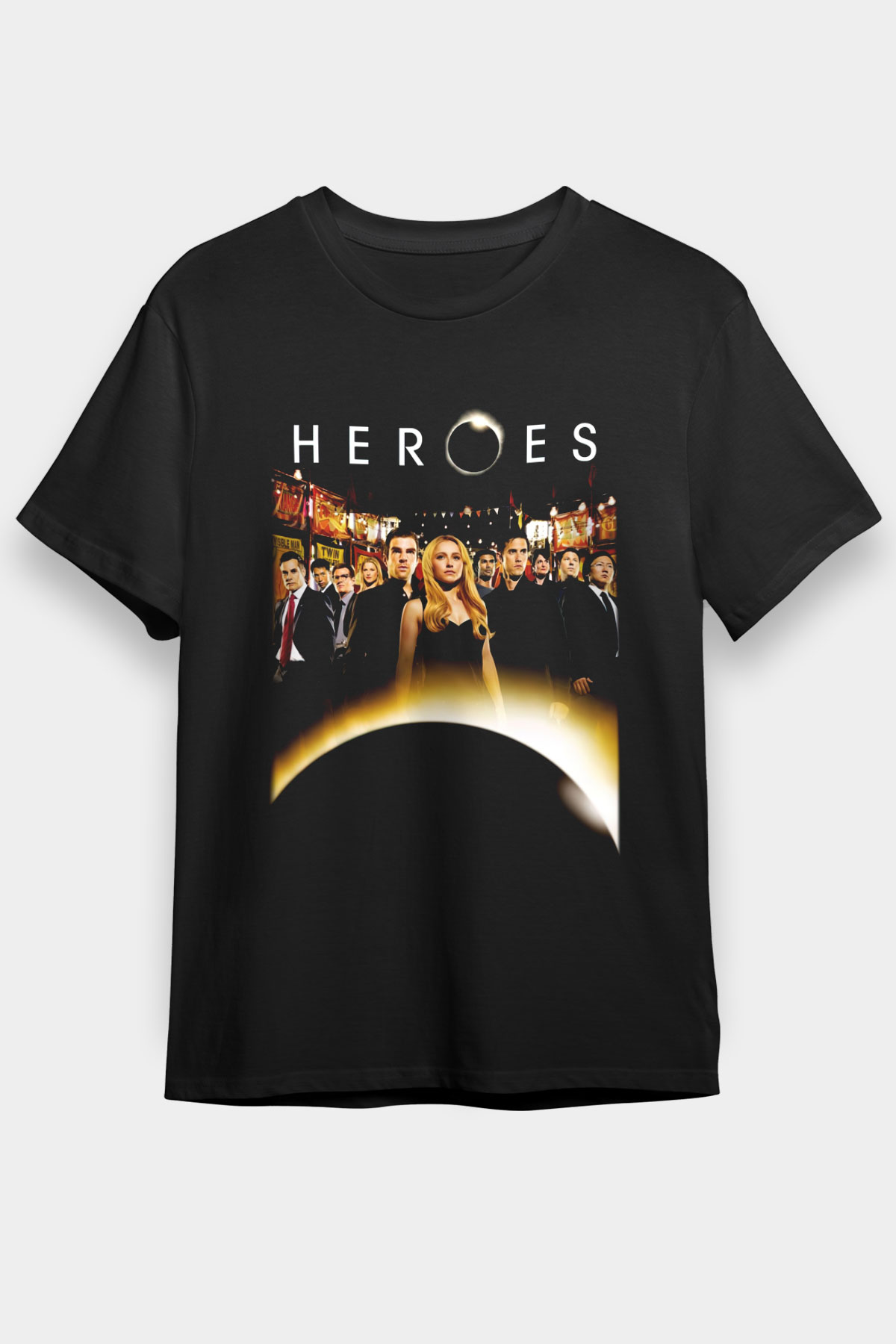 Heroes Siyah Unisex Tişört T-Shirt