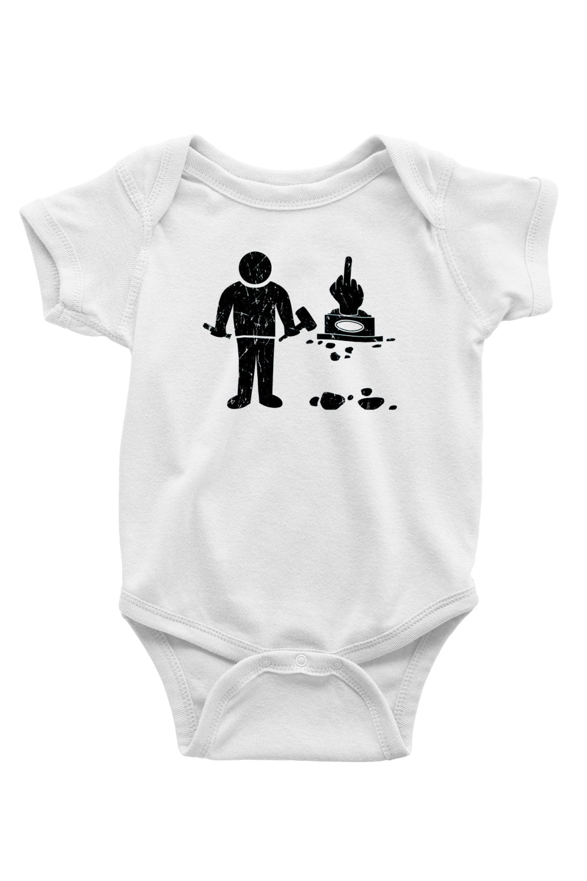 Heykeltıraş Beyaz Bebek Body - Zıbın