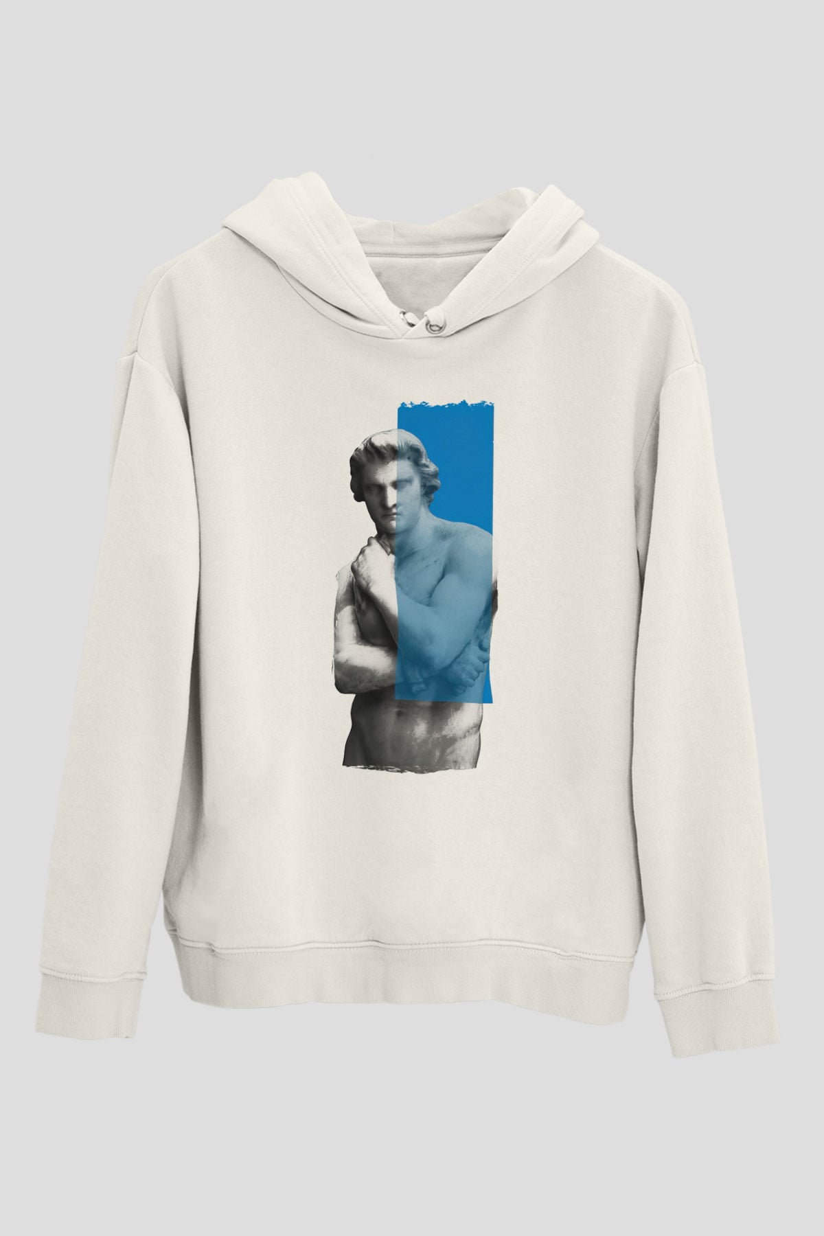 Heykeltıraş Beyaz Unisex Kapüşonlu Sweatshirt