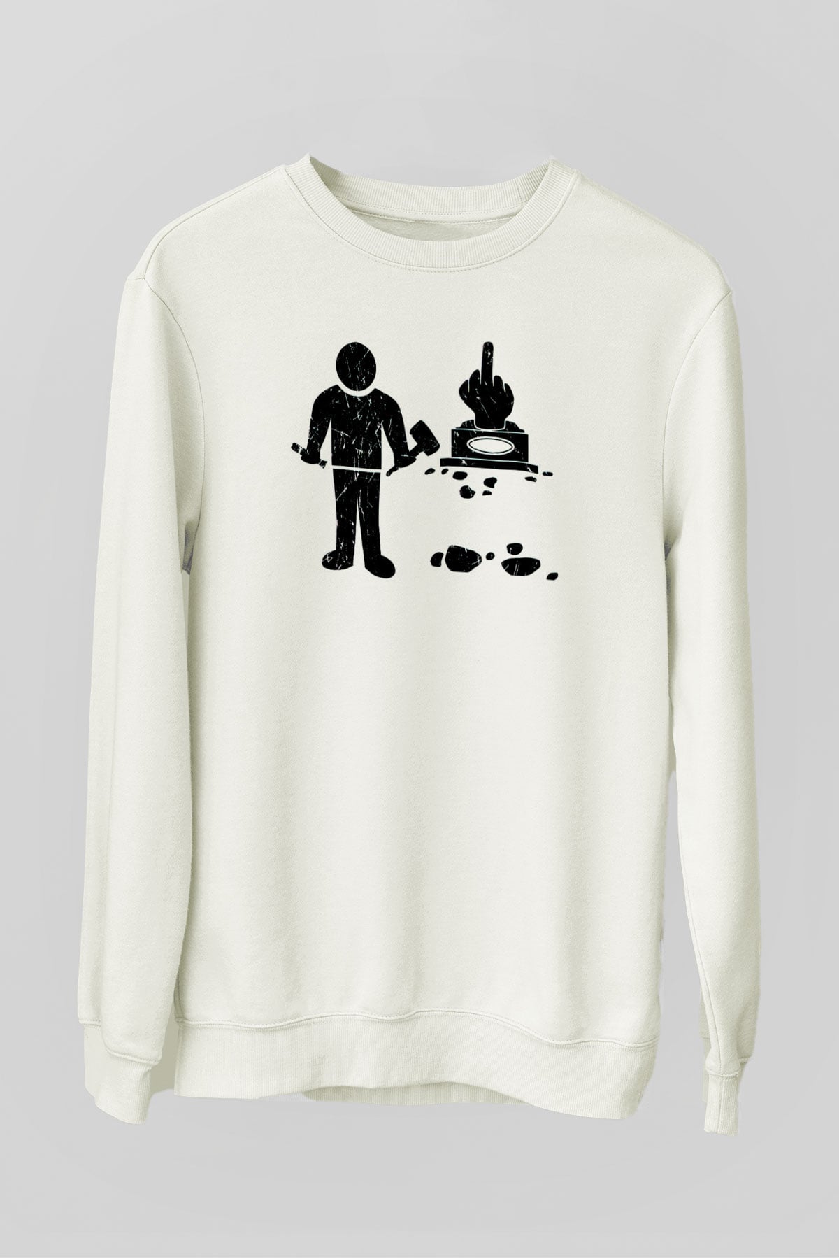 Heykeltıraş Beyaz Unisex Sweatshirt